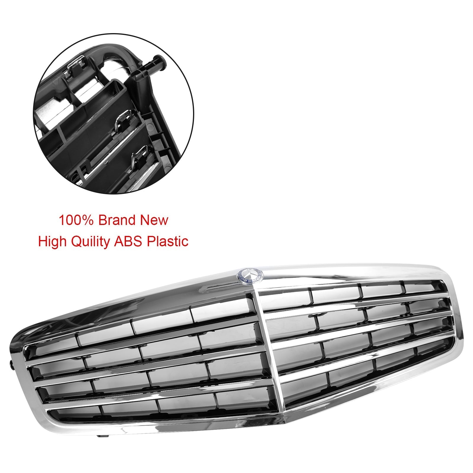 2010 2011 2012 2013 Mercedes-Benz E Class W212 E350 E550 Chrome Front Grill Grille