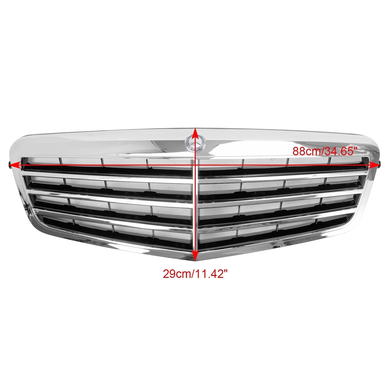 2010 2011 2012 2013 Mercedes-Benz E Class W212 E350 E550 Chrome Front Grill Grille