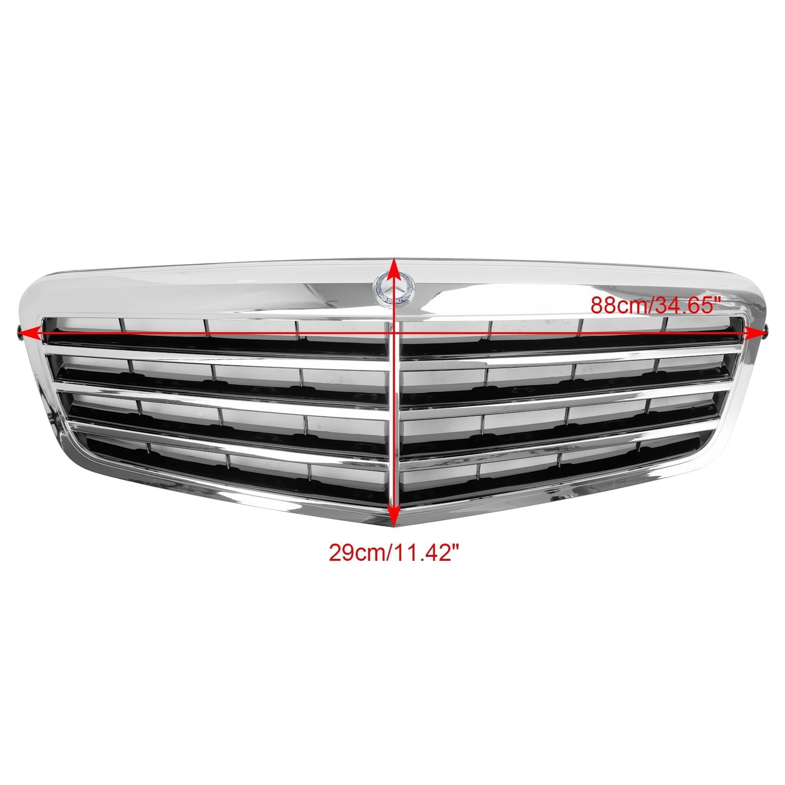 2010 2011 2012 2013 Mercedes-Benz E Class W212 E350 E550 Chrome Front Grill Grille