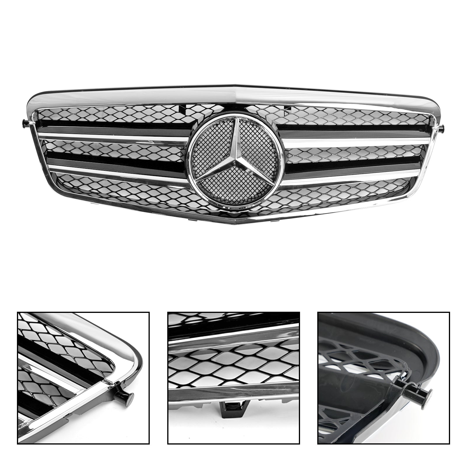 09.2009-02.2013 Mercedes-Benz E-Class W212 E200 E220 E350 E550 Front Bumper Grill Grille Chrome
