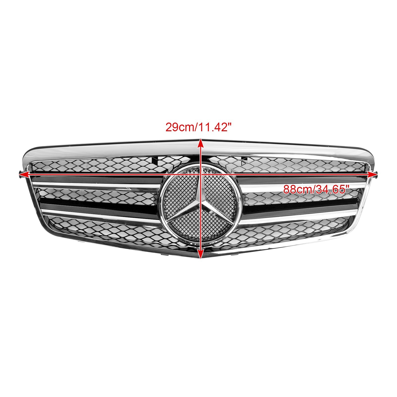 09.2009-02.2013 Mercedes-Benz E-Class W212 E200 E220 E350 E550 Front Bumper Grill Grille Chrome