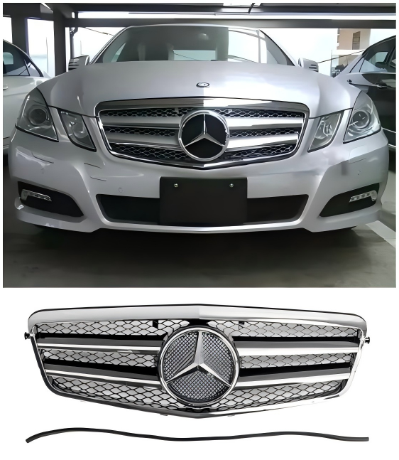 09.2009-02.2013 Mercedes-Benz E-Class W212 E200 E220 E350 E550 Front Bumper Grill Grille Chrome