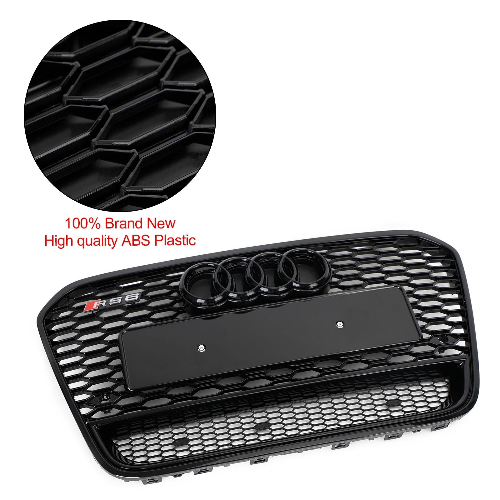 2012 2013 2014 2015 Audi A6 S6 C7 RS6 Style Front Mesh Honeycomb Grille Grill