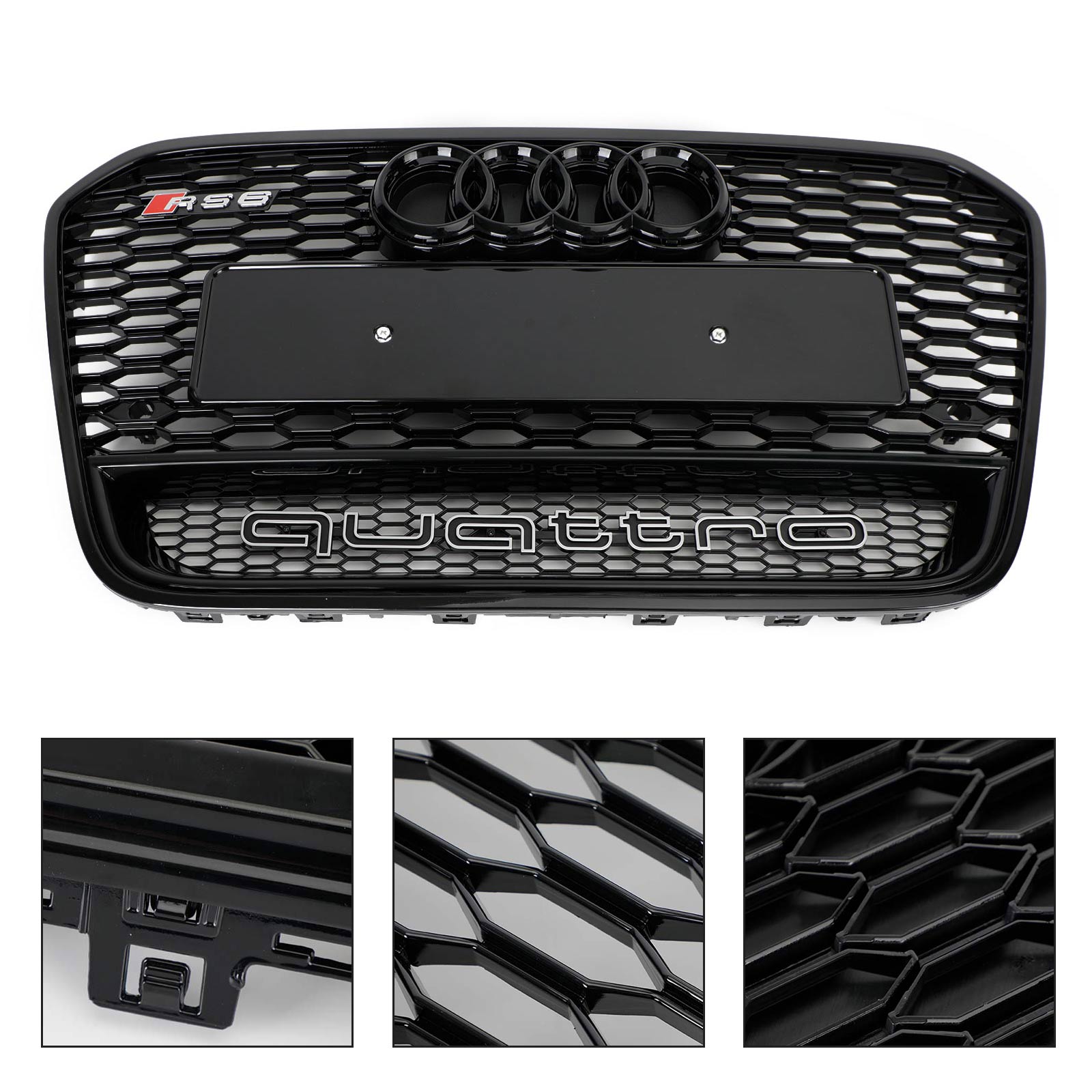 2012 2013 2014 2015 Audi A6 S6 C7 RS6 Style Front Mesh Honeycomb Grille Grill