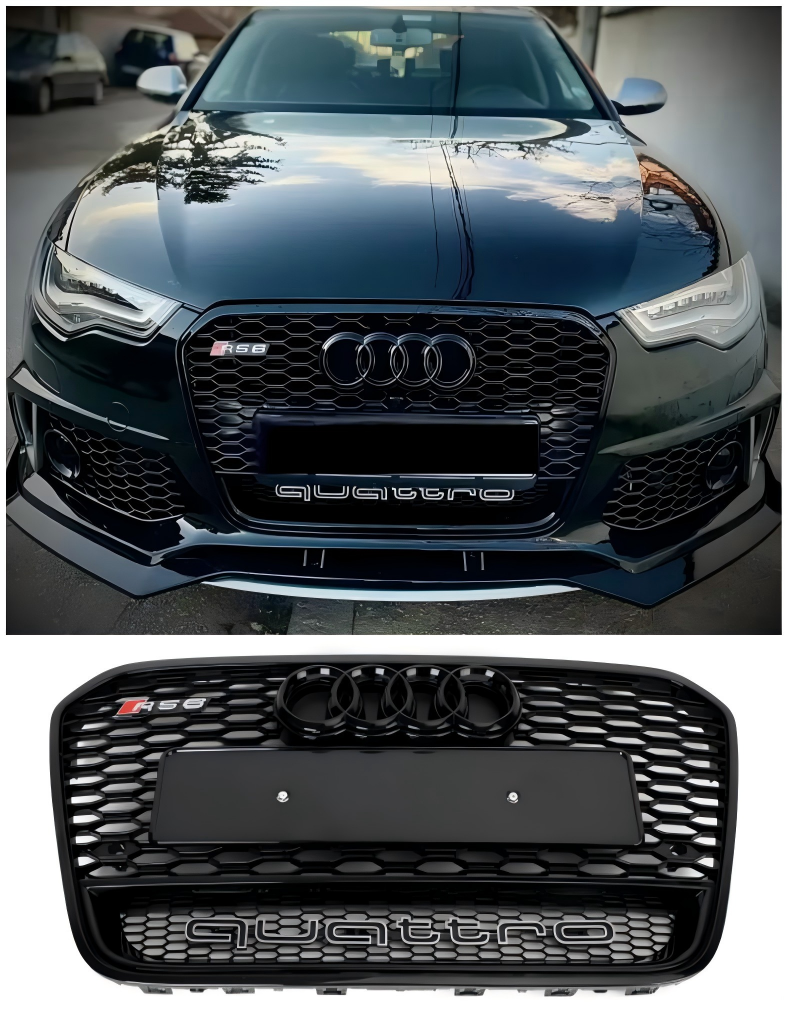 2012 2013 2014 2015 Audi A6 S6 C7 RS6 Style Front Mesh Honeycomb Grille Grill