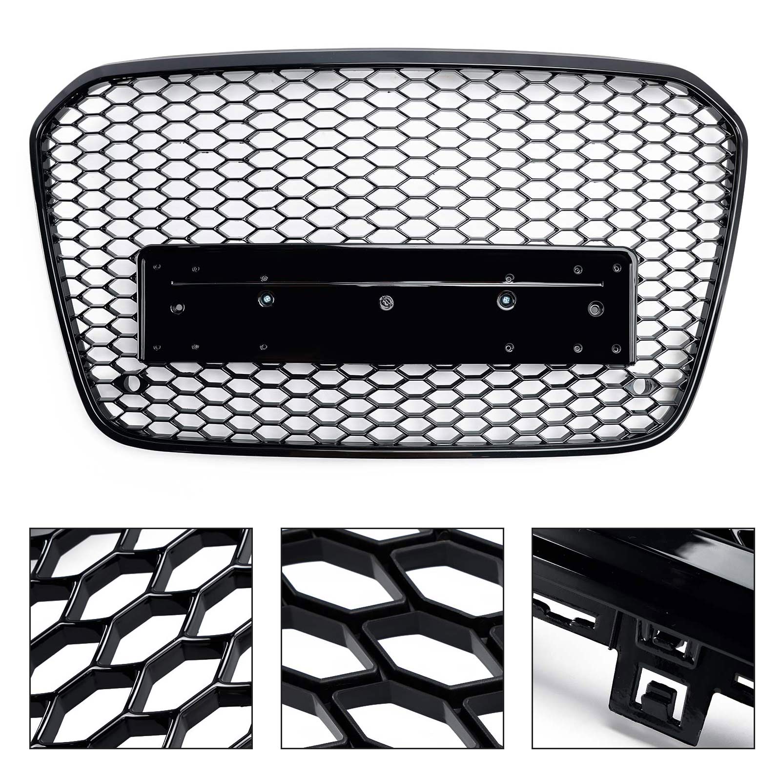 2012-2015 Audi A6 C7 S6 RS6 Style Honeycomb Front Bumper Grille Grill