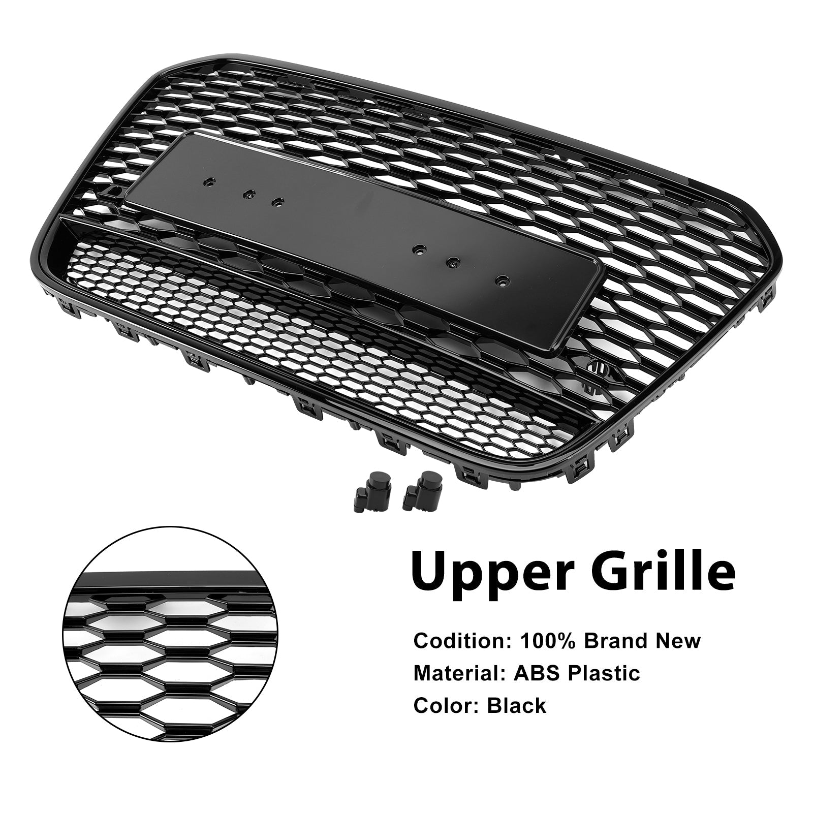 2012-2015 Audi A6 S6 C7 RS6 Style Front Mesh Honeycomb Grill Grille