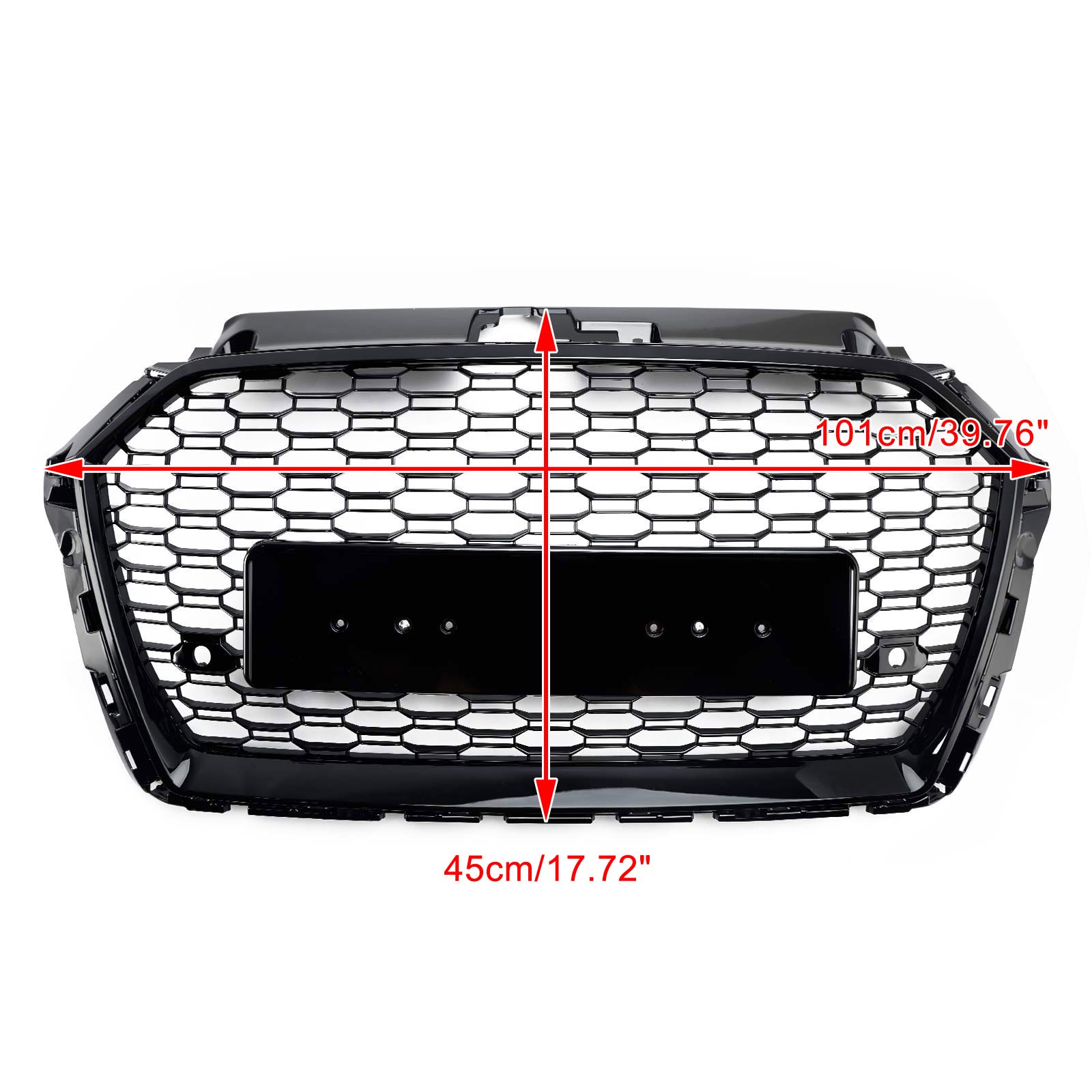 2013-2017 Audi Q5 Chrome/Black Front Honeycomb Bumper Grille Grill