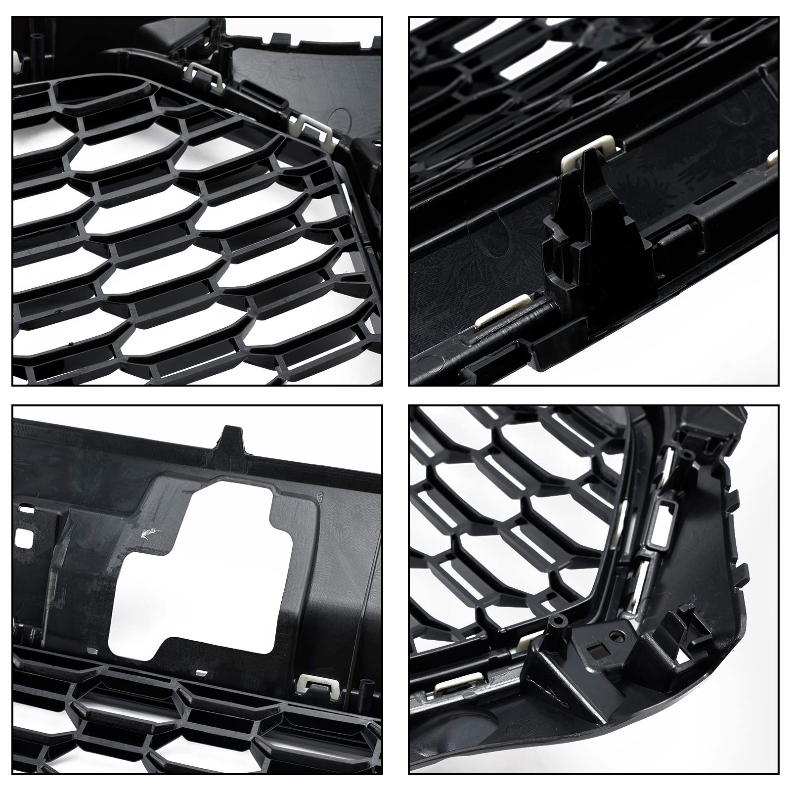 2013-2017 Audi Q5 Chrome/Black Front Honeycomb Bumper Grille Grill