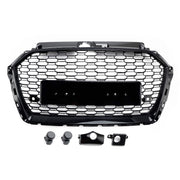 2017 2018 2019 Audi A3 8V RS3 Style Honeycomb Mesh Front Bumper Grille Black