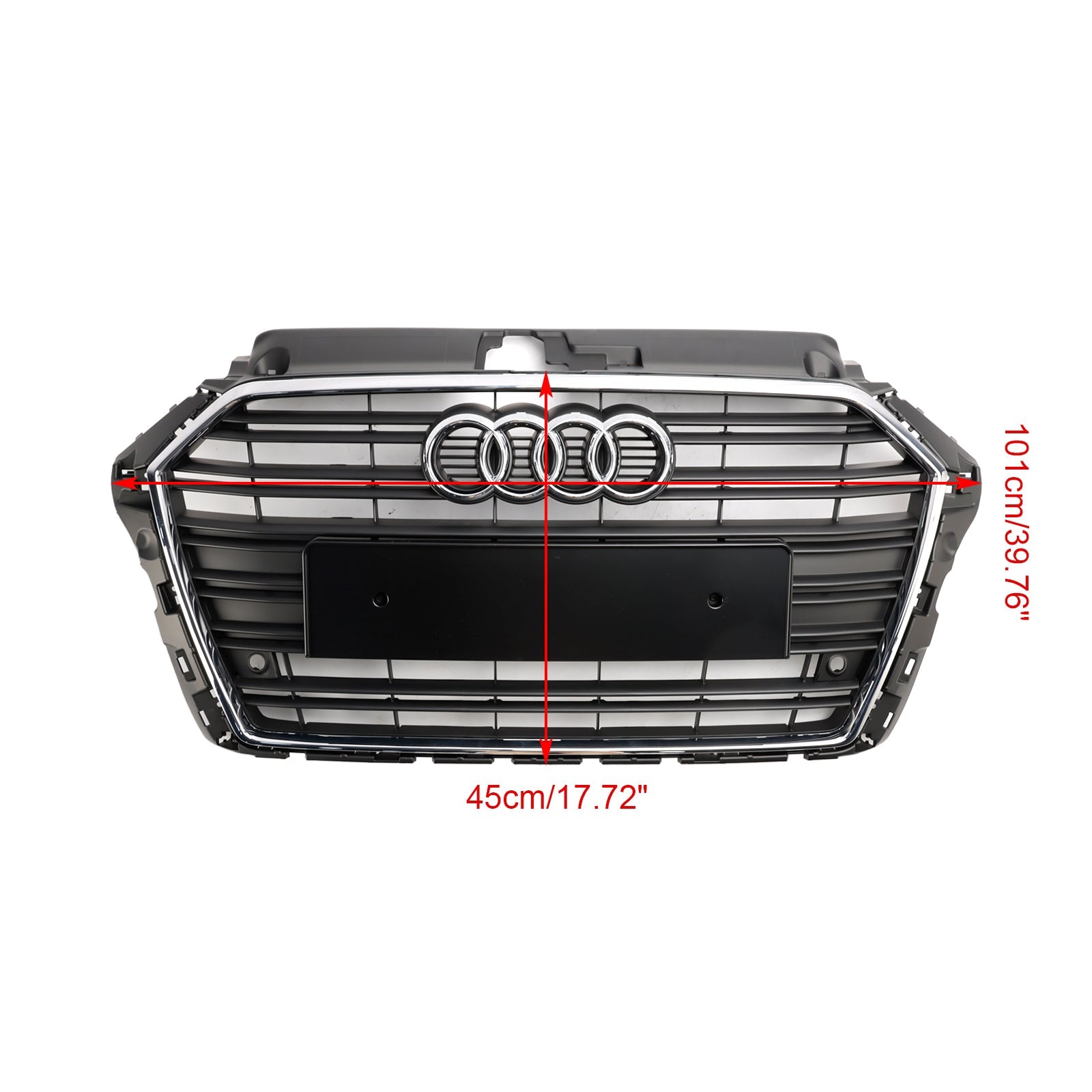 2017 2018 2019 Audi A3 S3 With Two PDC Holes Front Bumper Grille Grill 8V3853651 Chrome 8V3853651B