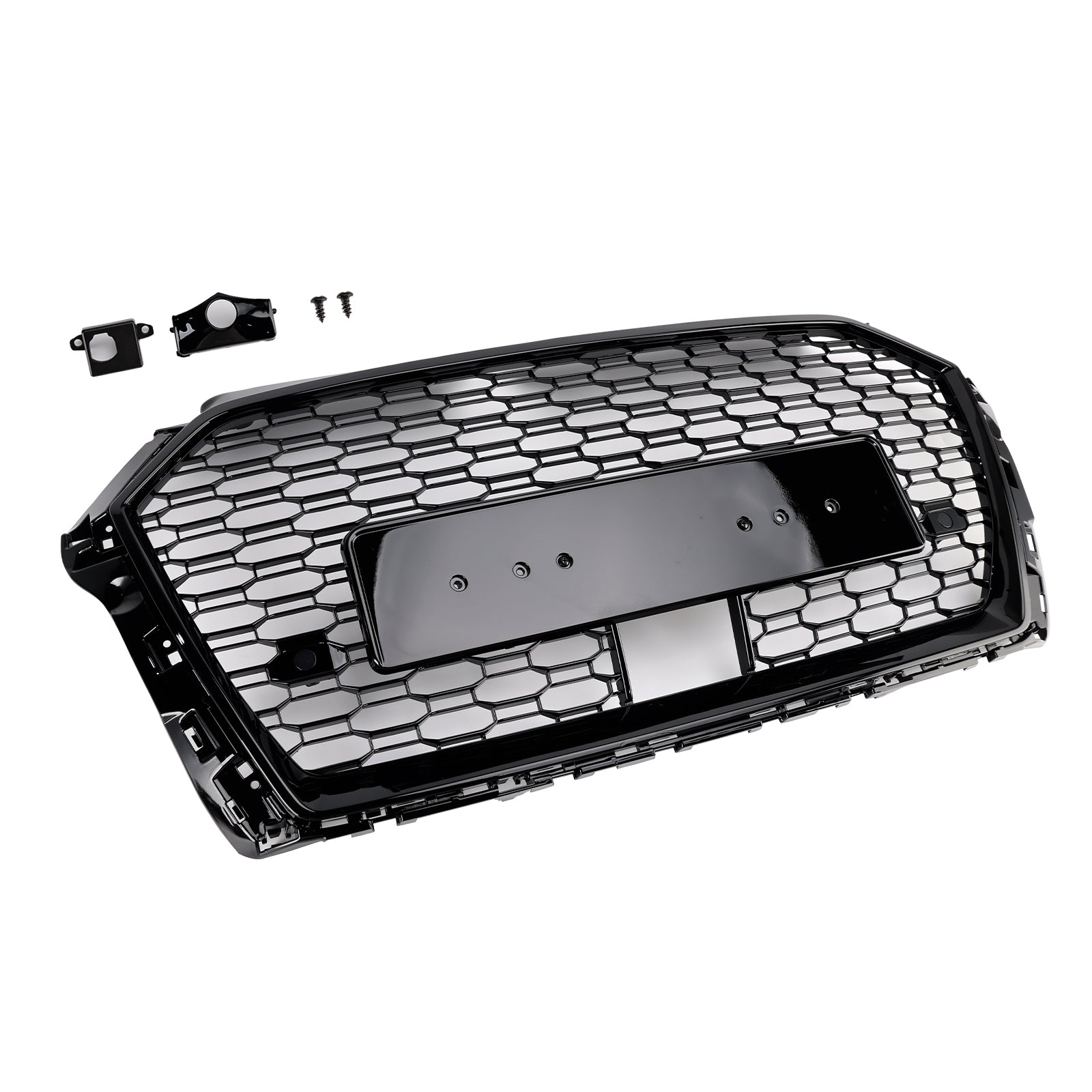 2017-2019 Audi A3 S3 W/ACC RS3 Style Honeycomb Front Grille Grill Black