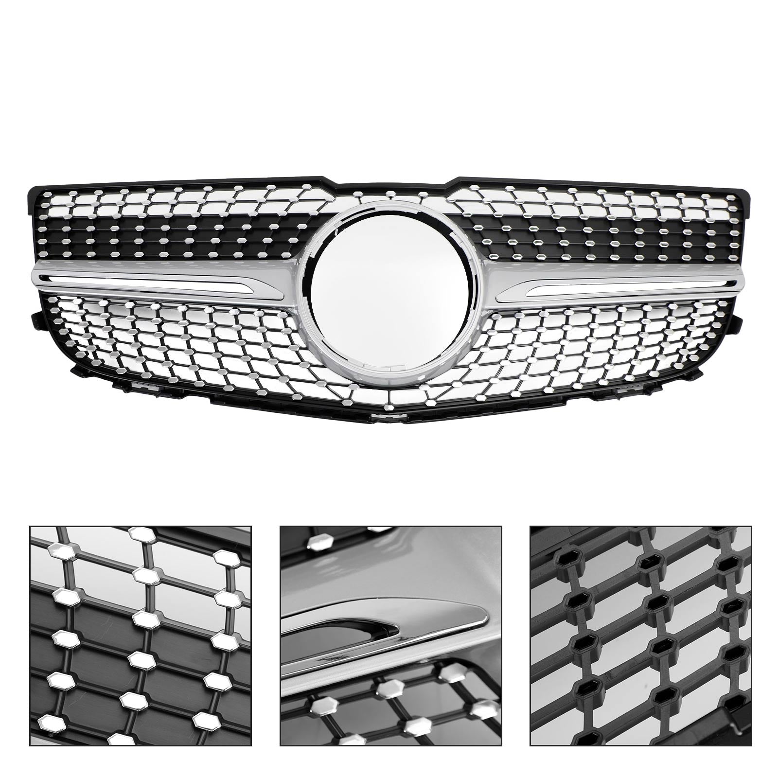 2013-2015 Mercedes Benz X204 GLK-Class Front Bumper Grille Grill Diamond