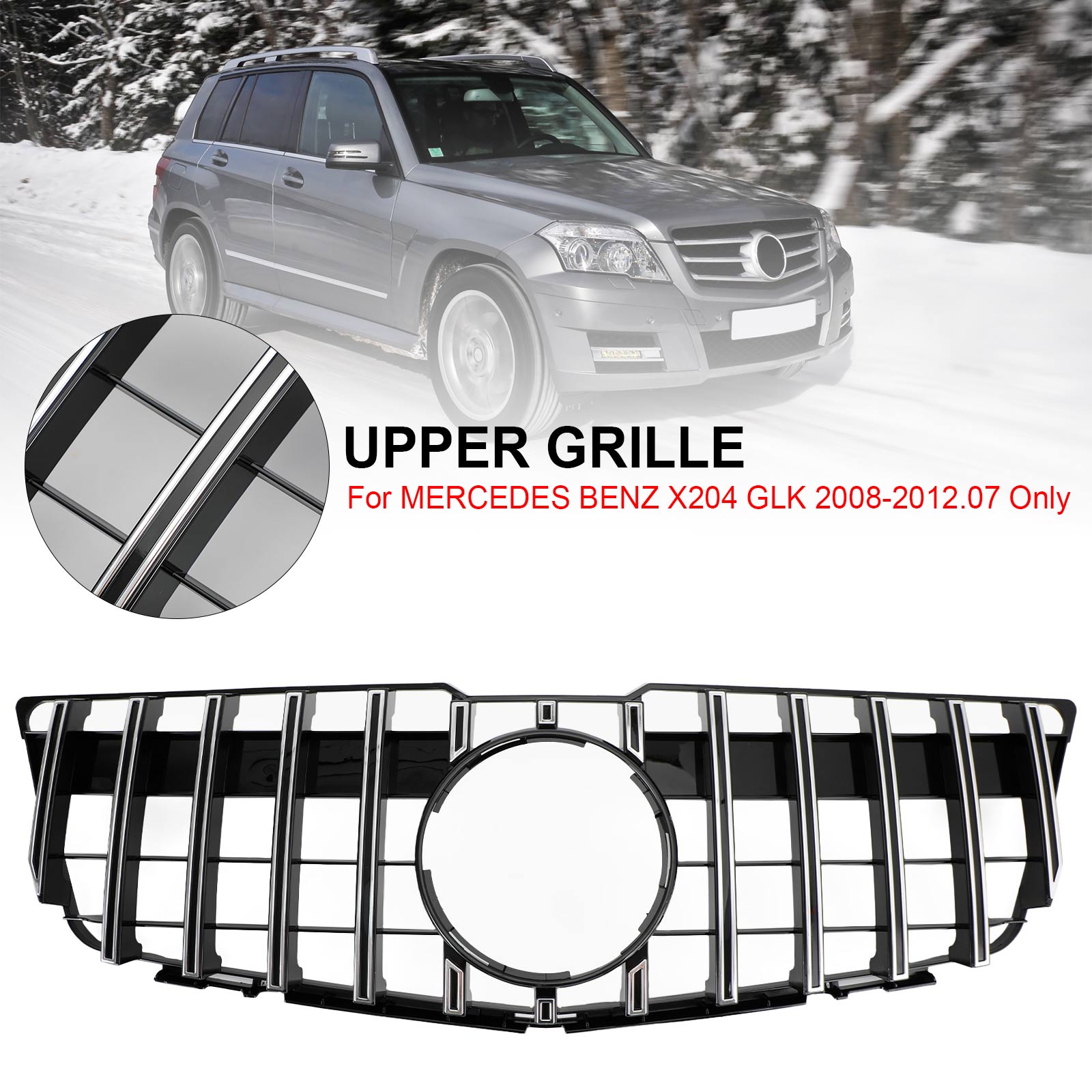 2008-2012 Mercedes-Benz GLK X204 Front Bumper Upper Grill Grille GT Style 83222277300