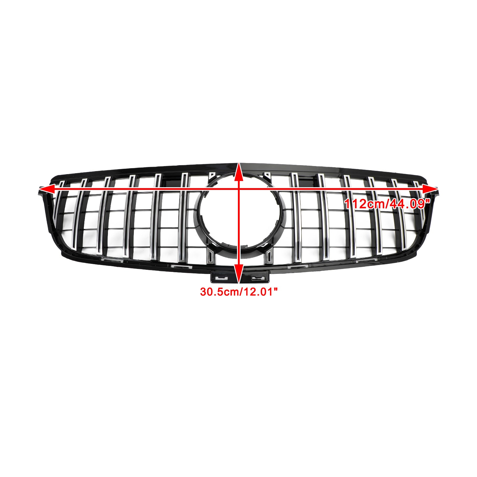 2012 2013 2014 2015 Mercedes Benz W166 ML350 400 550 GTR Style Front Grille Grill Chrome Black