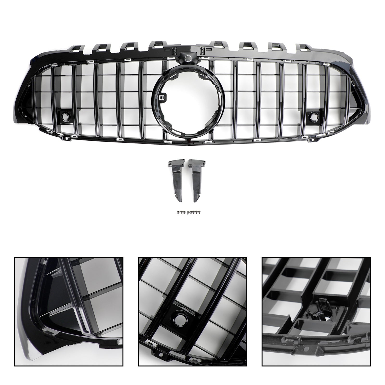 2019-2023 Mercedes Benz A-Class W177 GT Style Front Bumper Grille Black