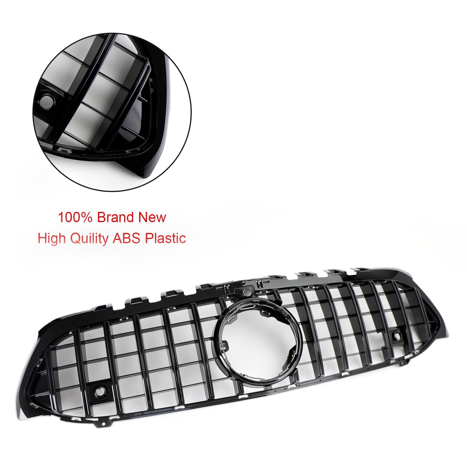 2019 2020 2021 2022 2023 Mercedes Benz A-Class W177 GT Style Front Bumper Grille Black