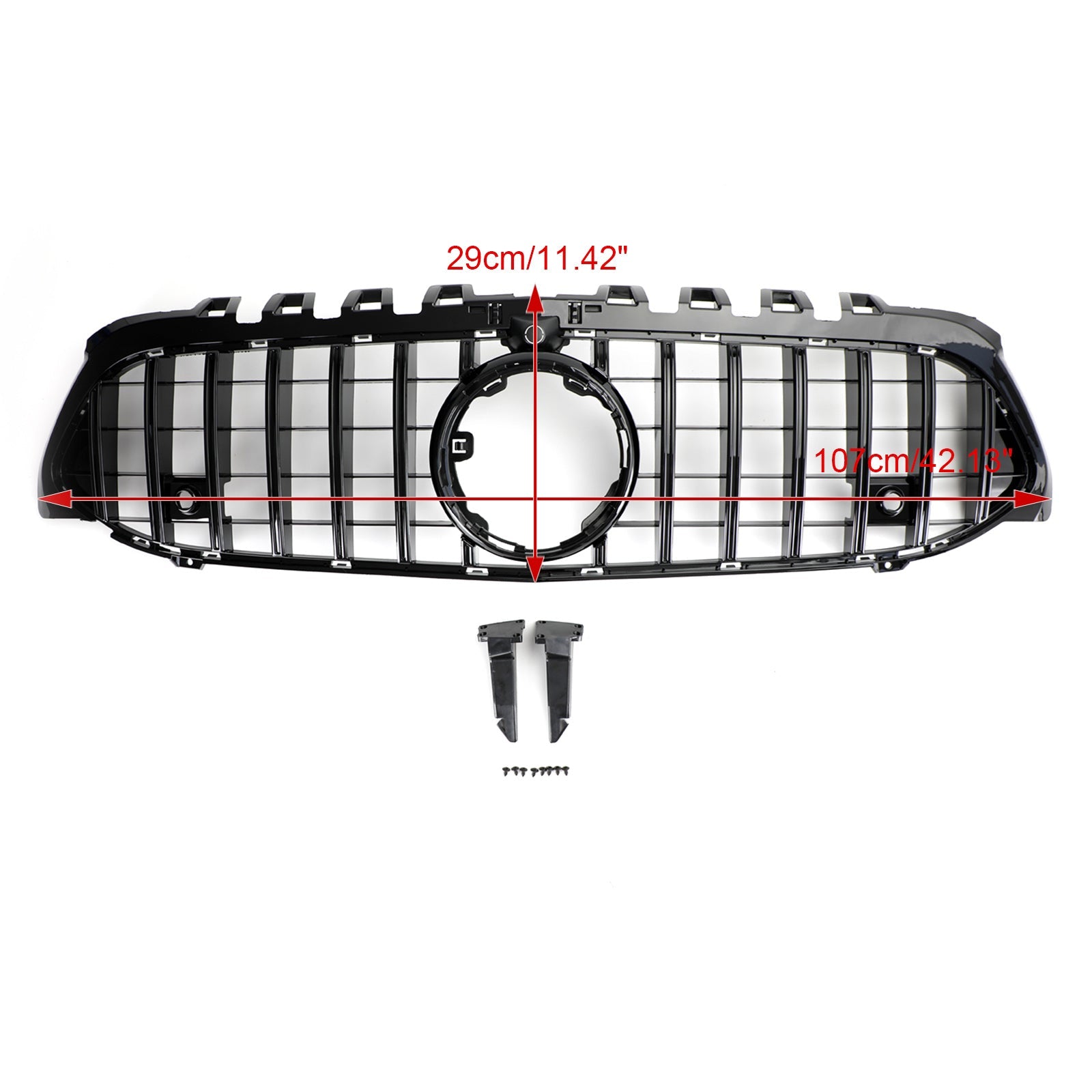 2019 2020 2021 2022 2023 Mercedes Benz A-Class W177 GT Style Front Bumper Grille Black