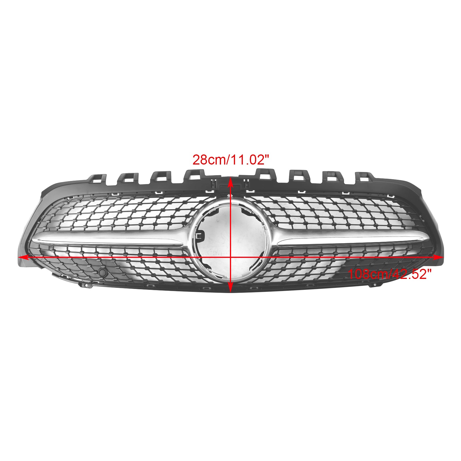 2019-2023 Benz A-Class W177 Diamond Front Bumper Grill Grille Black