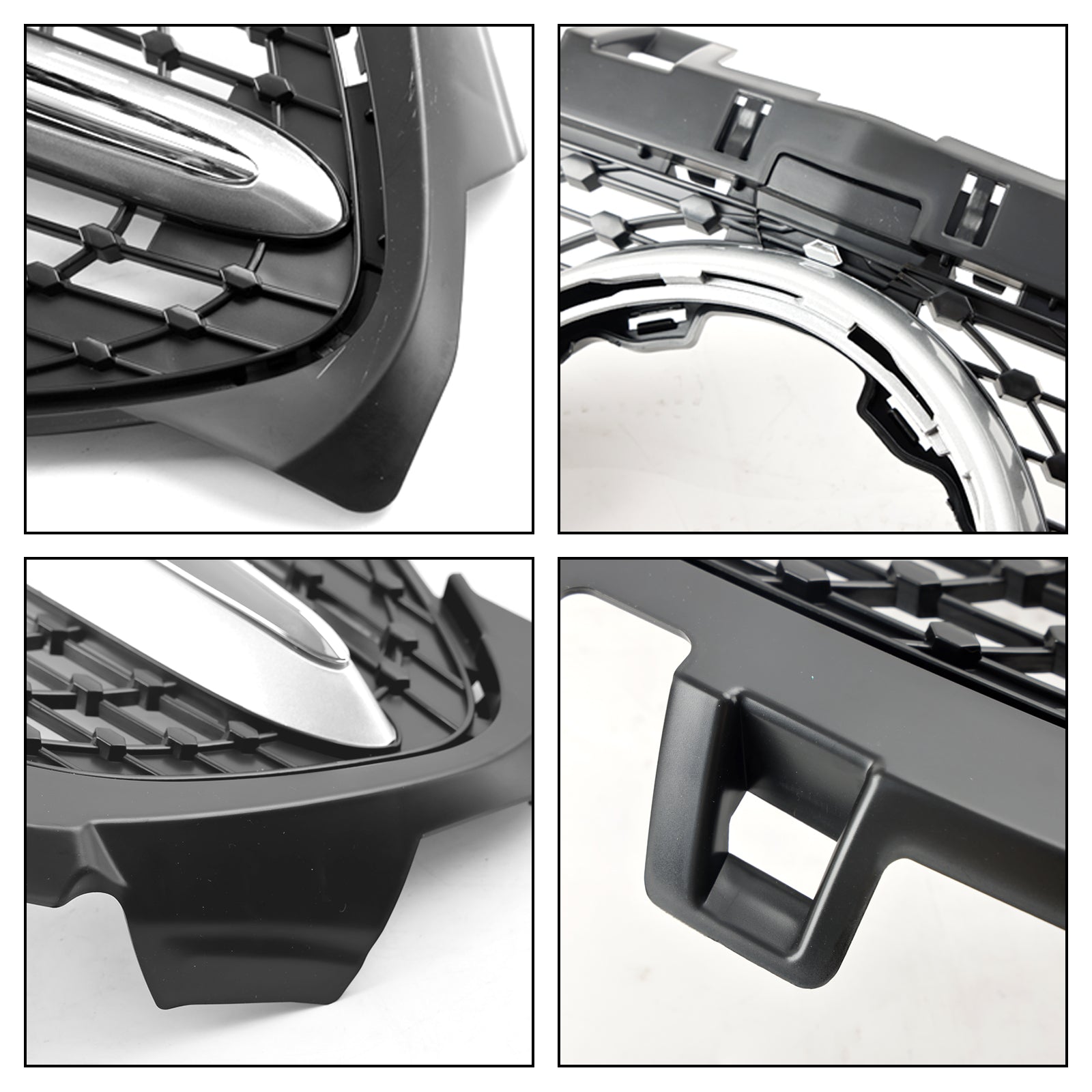 2019-2023 Benz A-Class W177 Diamond Front Bumper Grill Grille Black