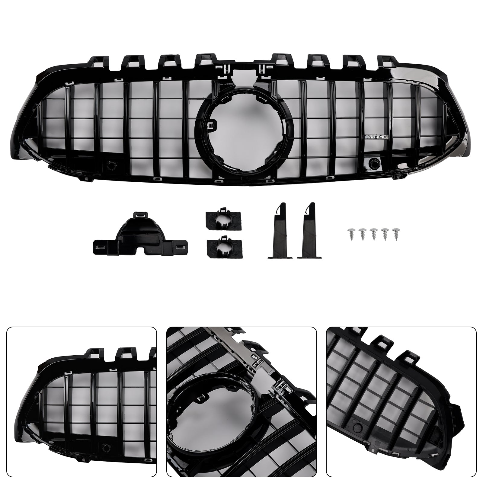 2019-2023 Mercedes Benz A-Class W177 GT-Style Front Bumper Grille Black