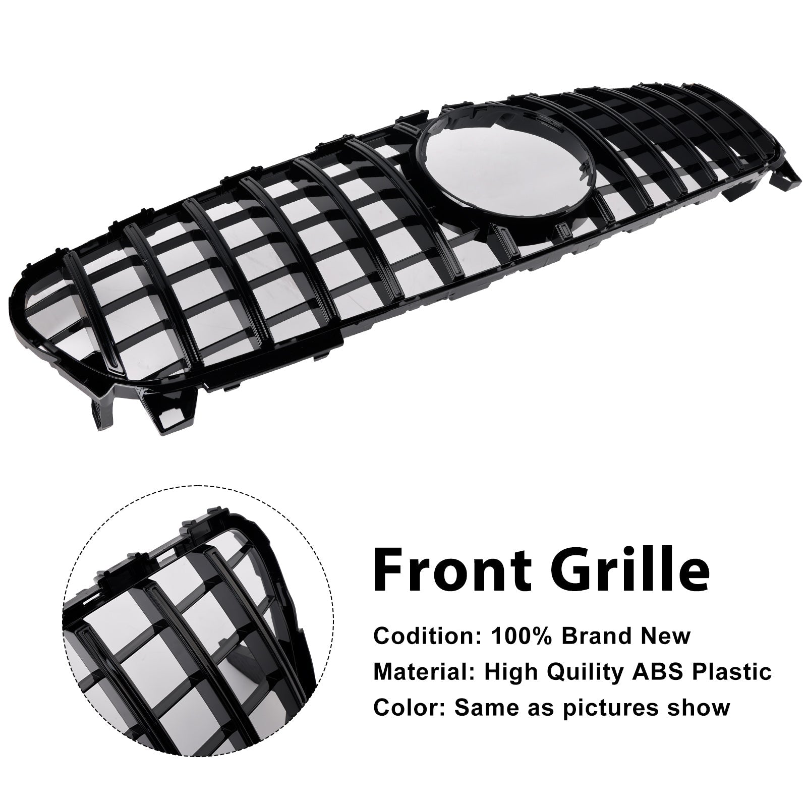 2016-2018 MERCEDES BENZ A CLASS W176 Front Bumper Grill Grille GTR Style