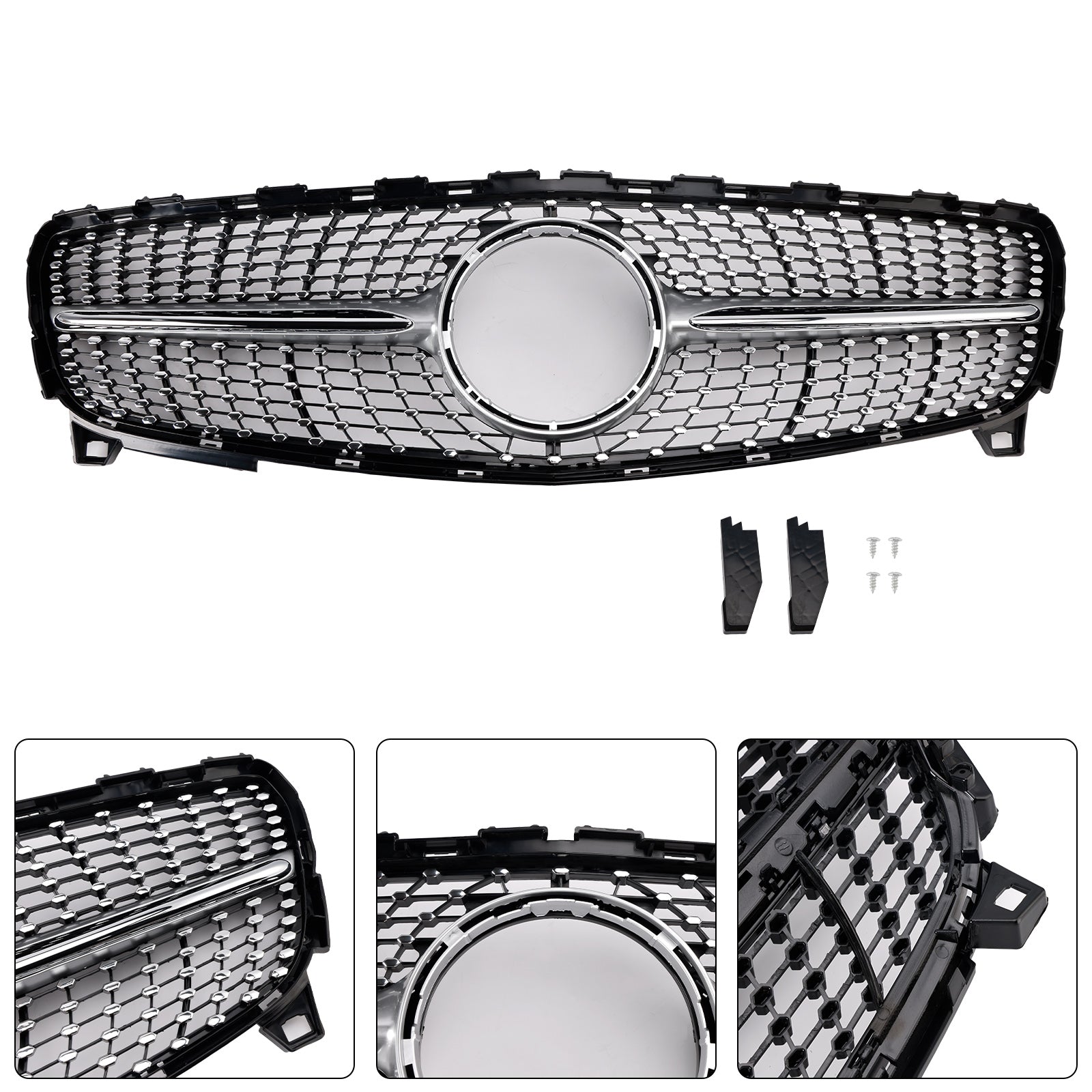 2016-2018 MERCEDES BENZ A CLASS W176 Diamond Front Bumper Grille Grill