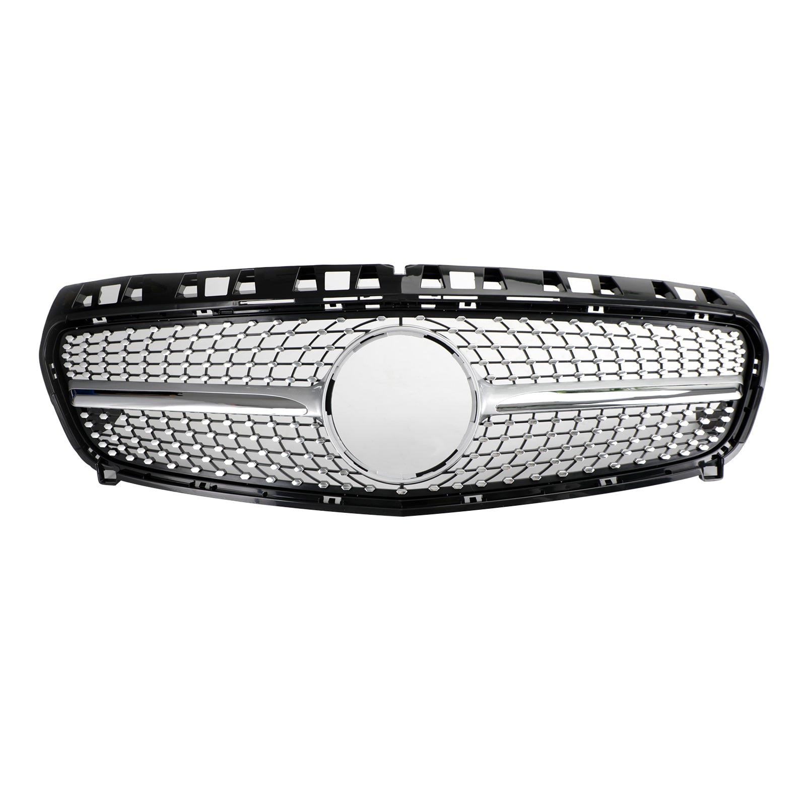 2013-2015 A CLASS W176 Mercedes Benz Front Bumper Grille Grill Black/Chrome