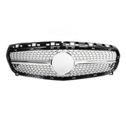 2013-2015 A CLASS W176 Mercedes Benz Front Bumper Grille Grill Black/Chrome