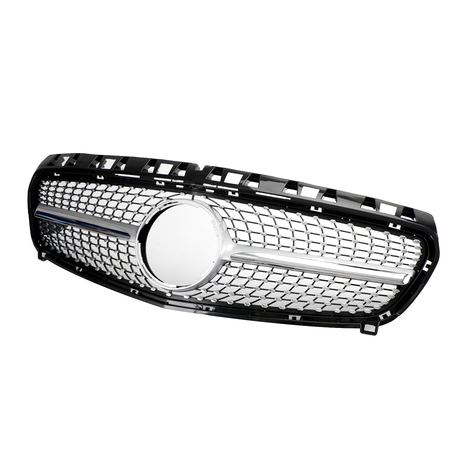 2013-2015 A CLASS W176 Mercedes Benz Front Bumper Grille Grill Black/Chrome