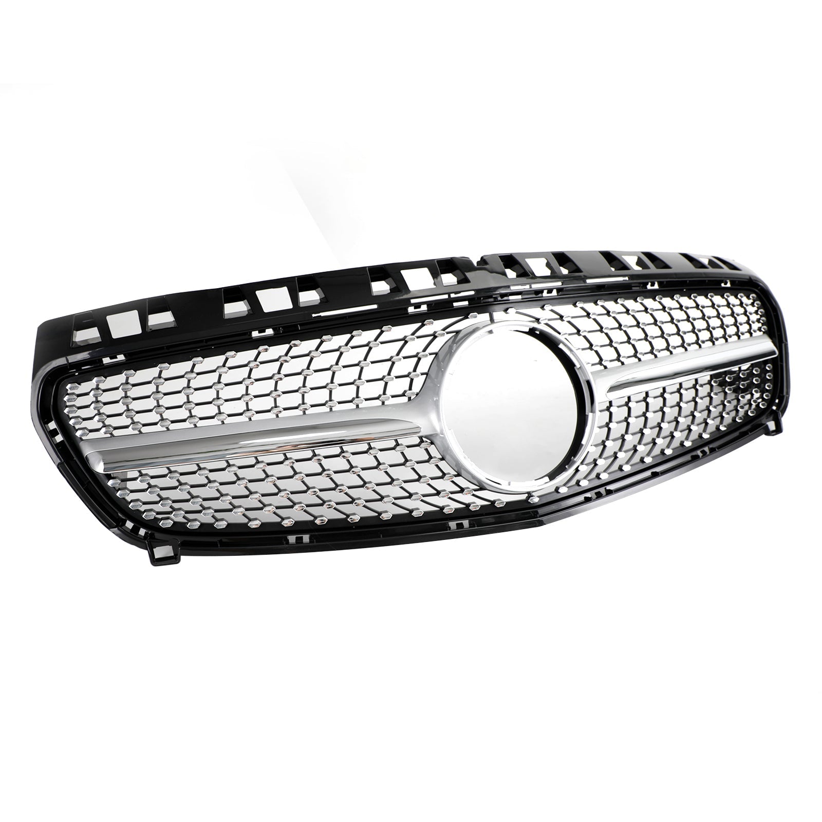 2013-2015 A CLASS W176 Mercedes Benz Front Bumper Grille Grill Black/Chrome