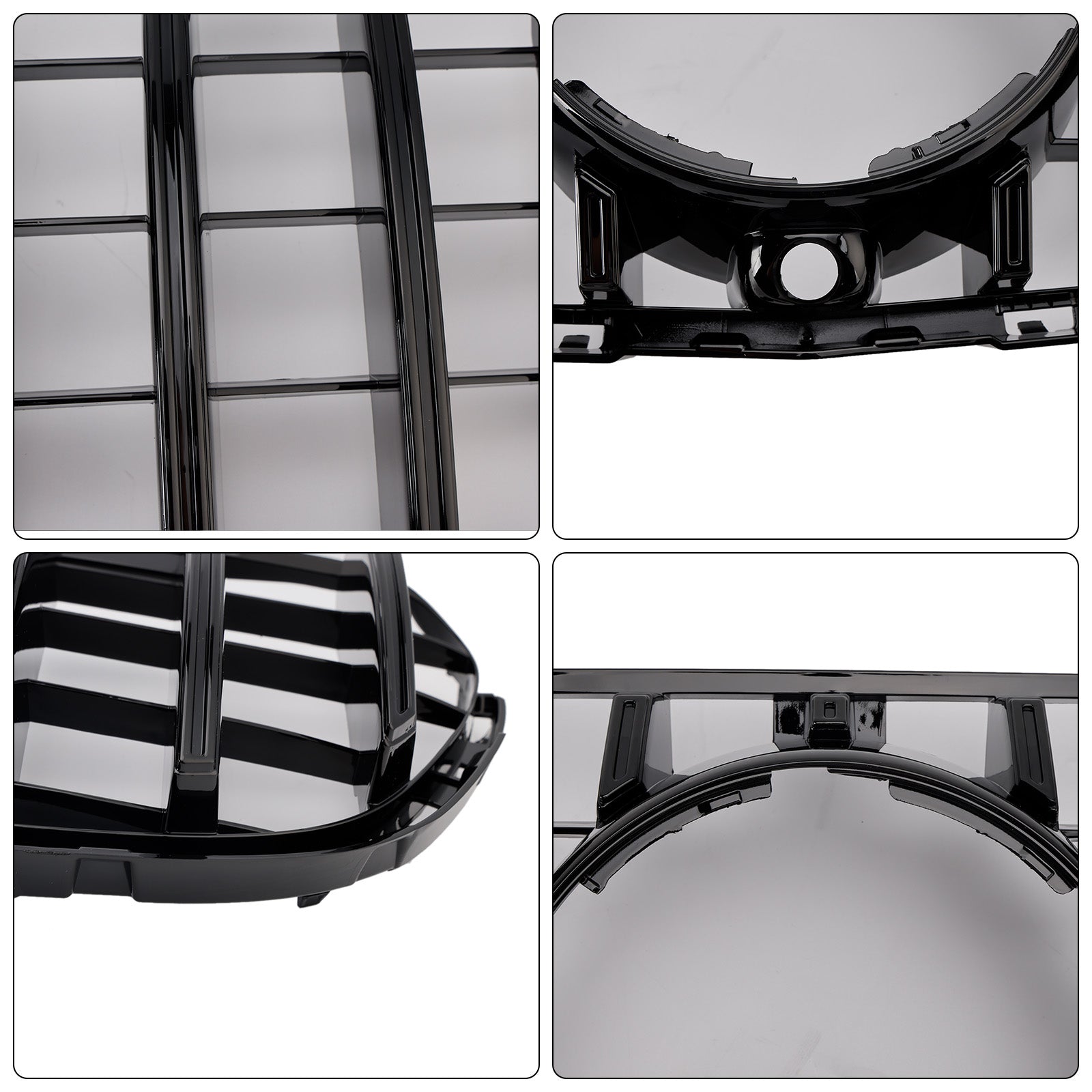2015-2019 Mercedes Benz GLC X253 C253 Front Bumper Grill Grille Gloss Black