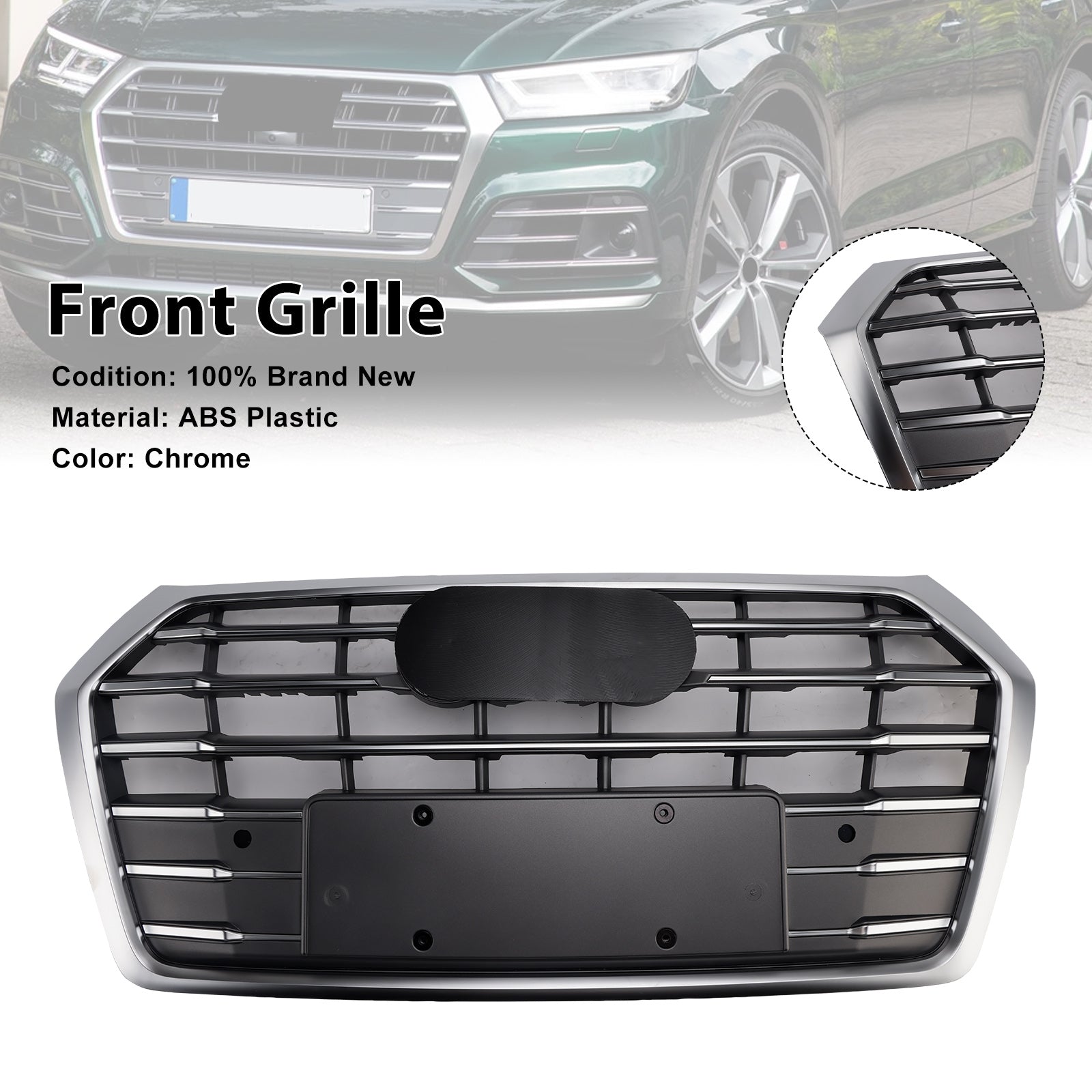 2018-2020 Audi Q5 SQ5 SQ5 Style Front Honeycomb Mesh Grille Grill