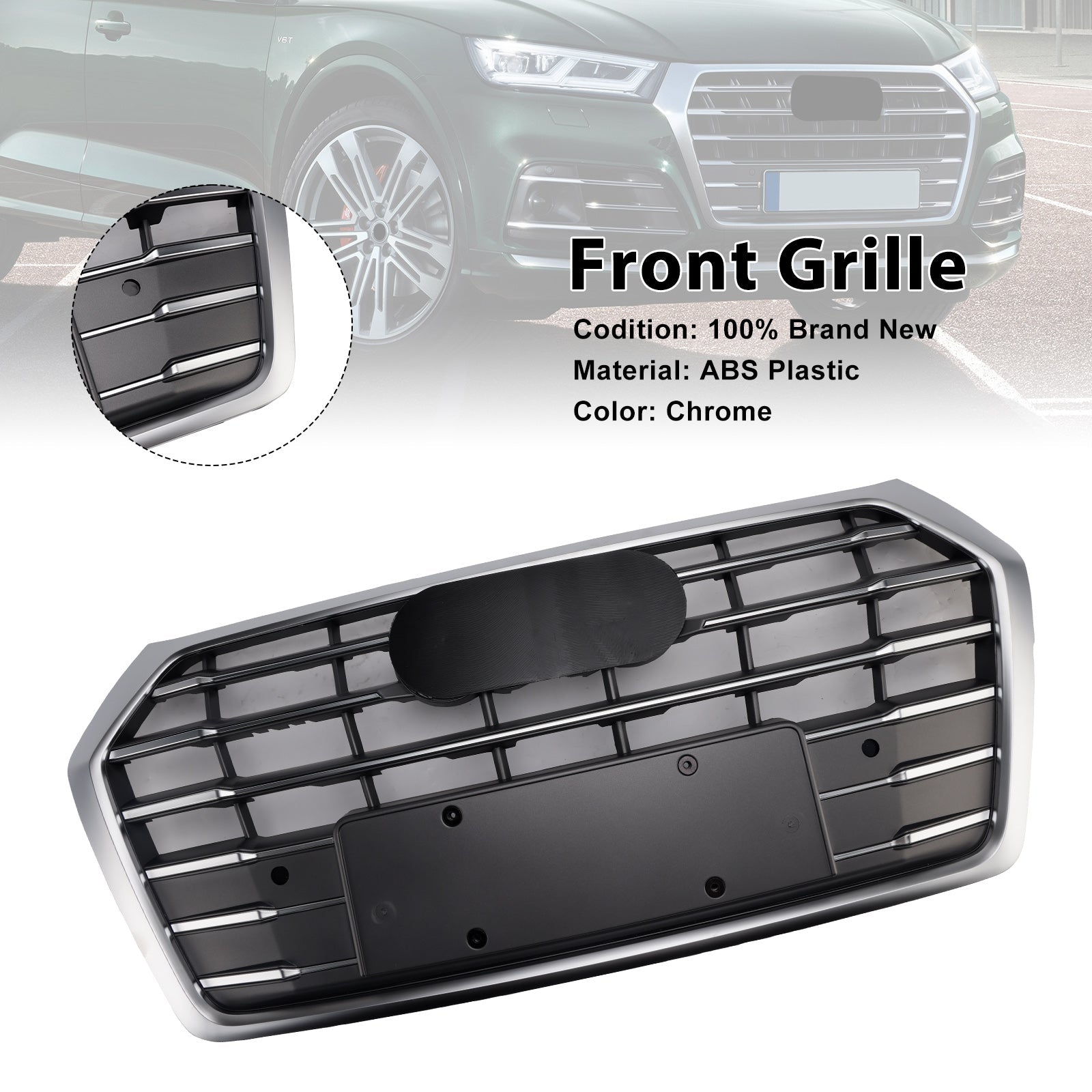 2018-2020 Audi Q5 SQ5 SQ5 Style Front Honeycomb Mesh Grille Grill