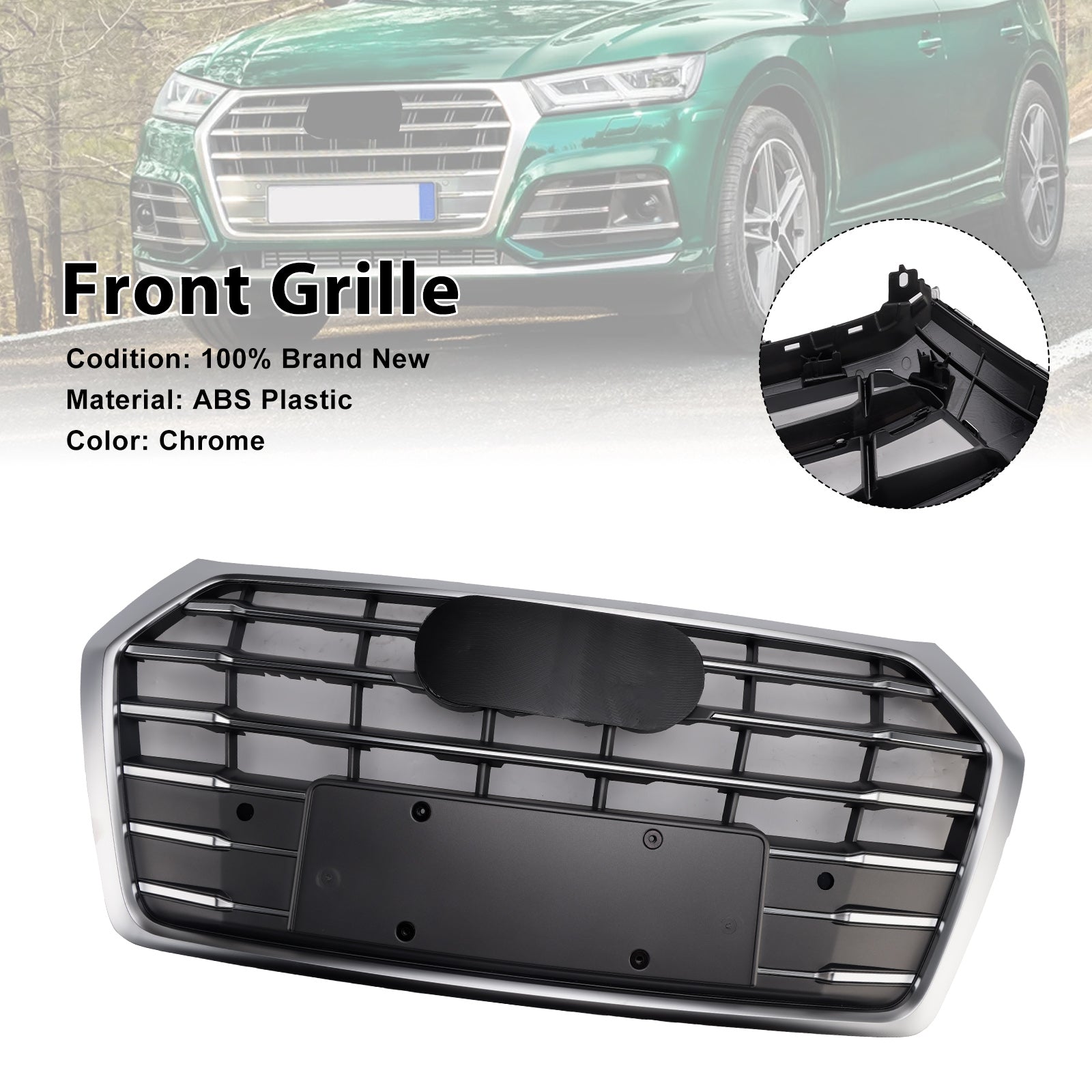 2018-2020 Audi Q5 SQ5 SQ5 Style Front Honeycomb Mesh Grille Grill
