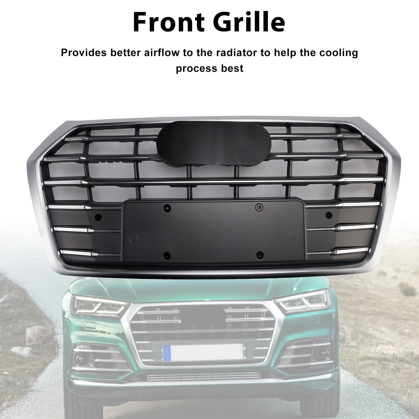2018-2020 Audi Q5 SQ5 SQ5 Style Front Honeycomb Mesh Grille Grill
