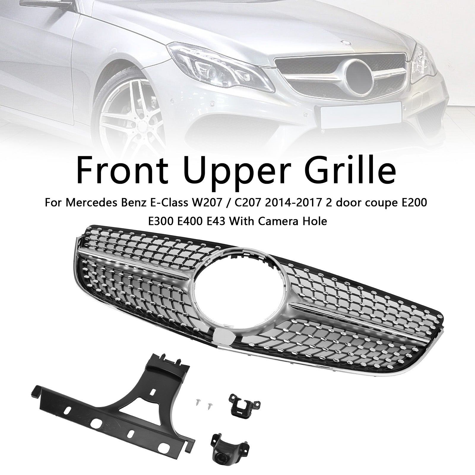 2014-2017 Mercedes E-CLASS W207 Coupe Diamond Front Bumper Grille Grill