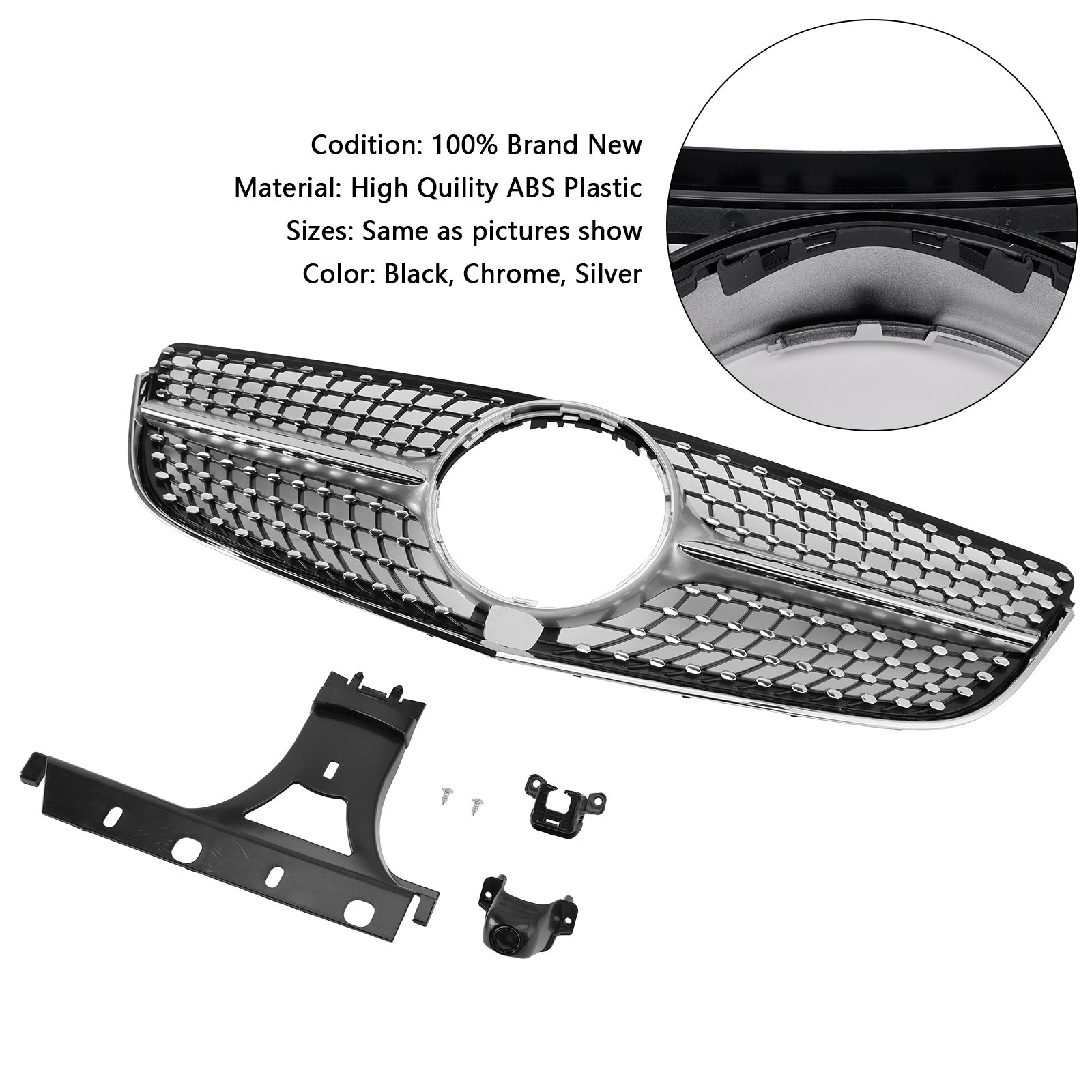 2014-2017 Mercedes E-CLASS W207 Coupe Diamond Front Bumper Grille Grill