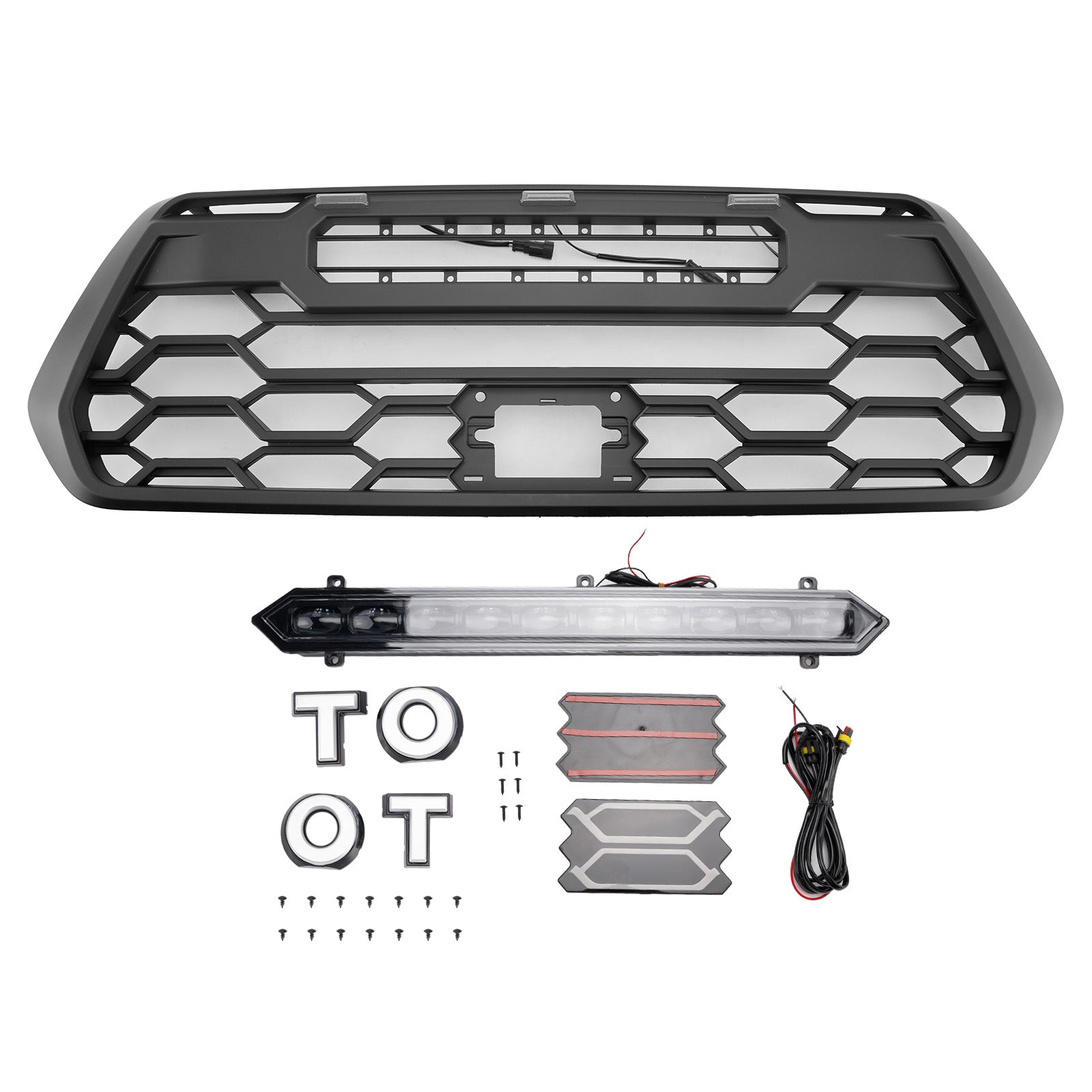 2016-2023 Toyota Tacoma W/ LED Light Front Bumper Grill Grille