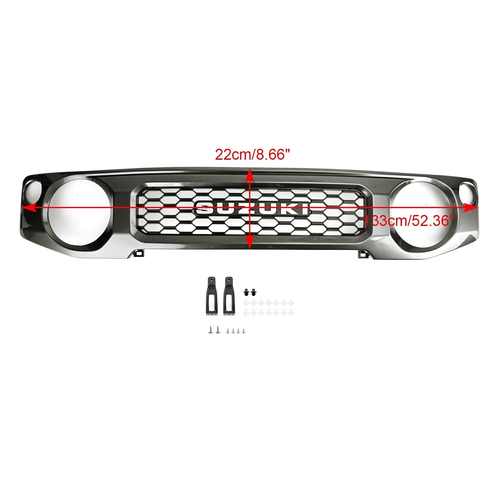 2019 2020 2021 2022 2023 Suzuki Jimny JB74 Honeycomb Front Bumper Grill Grille Grey