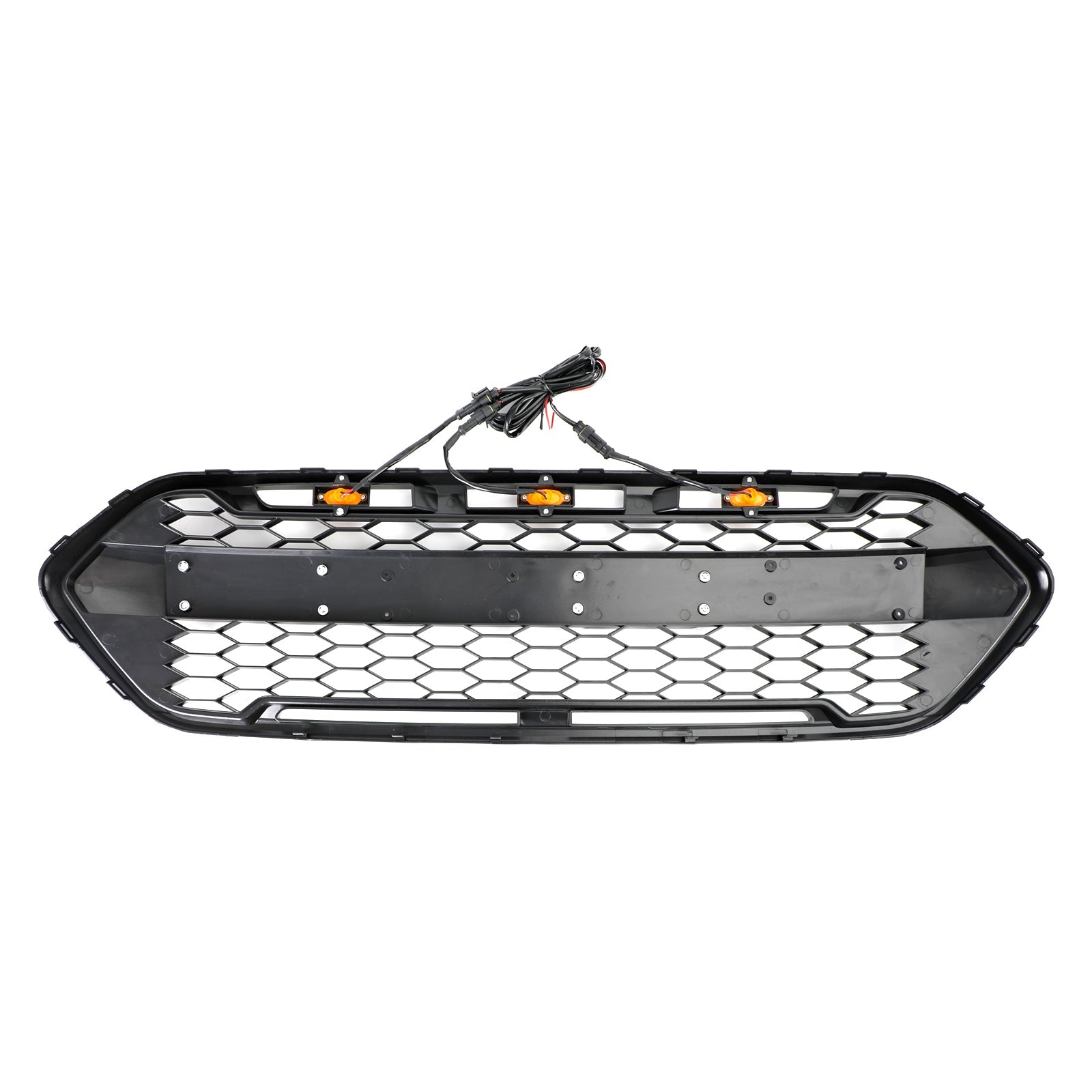 Raptor Style 2018-2023 Ford Transit Custom Trail W/ 3LED Matte Black Front Bumper Grille