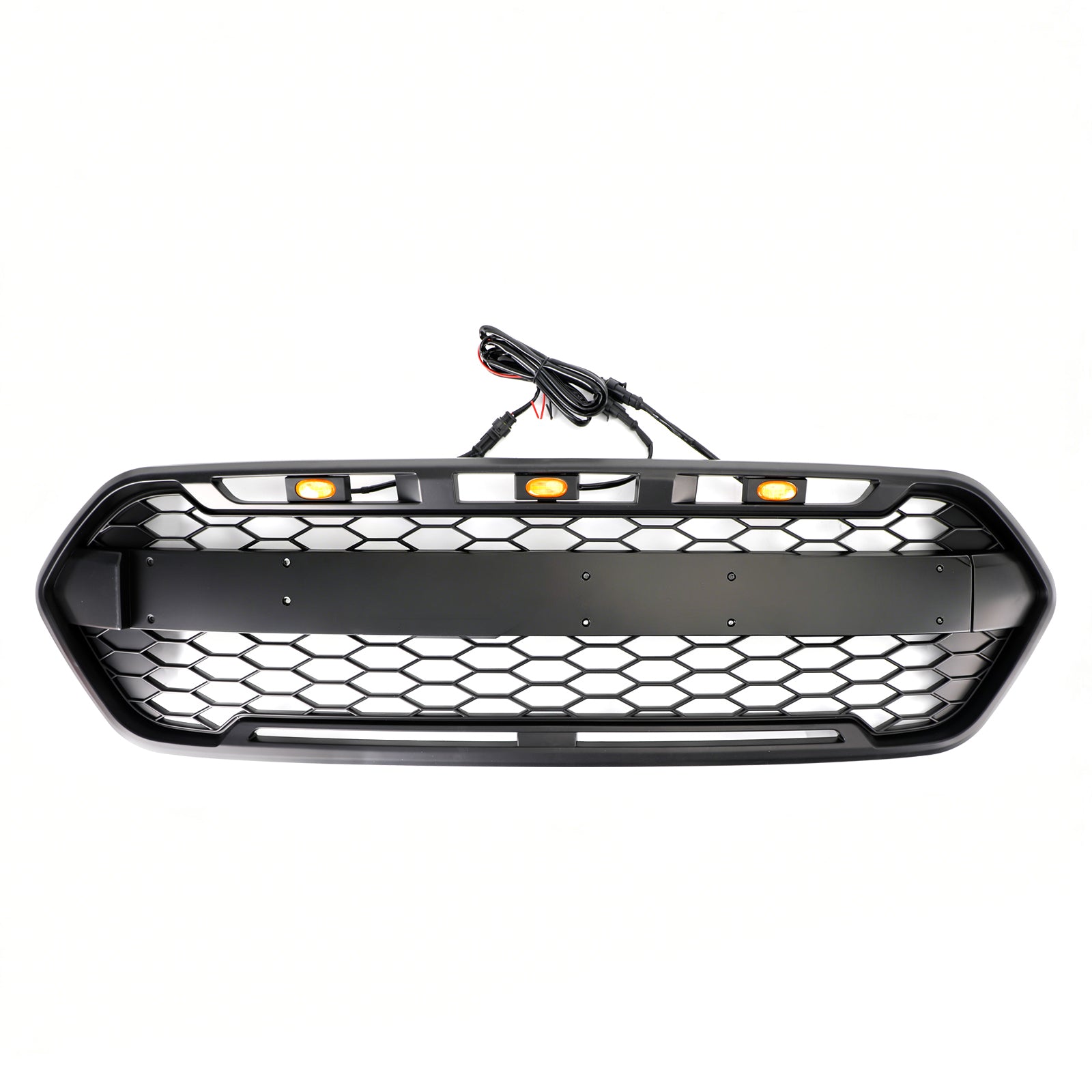 2018-2023 Ford Transit Custom Raptor Style Trail W/ 3LED Matte Black Front Bumper Grille