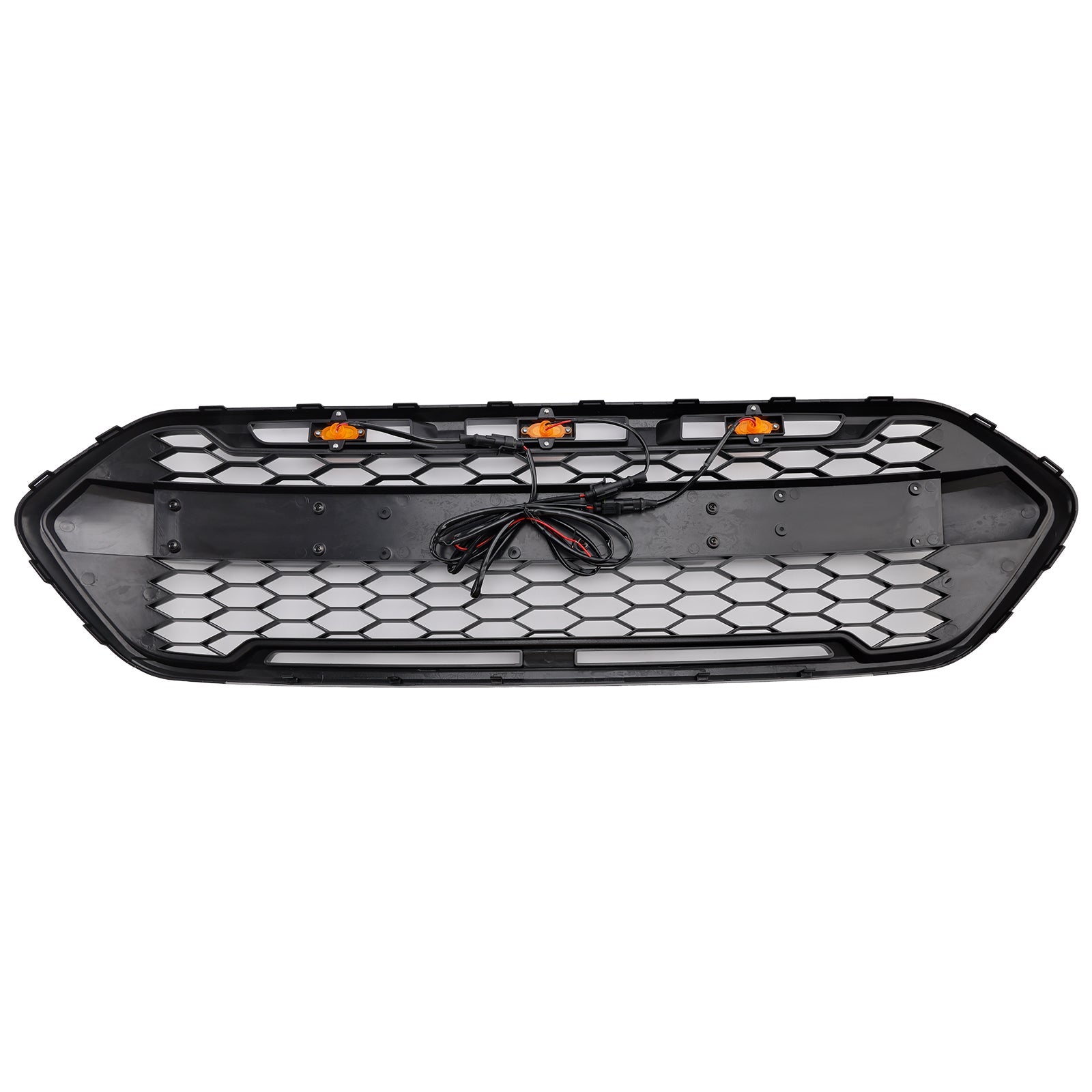 2018-2023 Ford Transit Custom Raptor Style Trail W/ 3LED Matte Black Front Bumper Grille