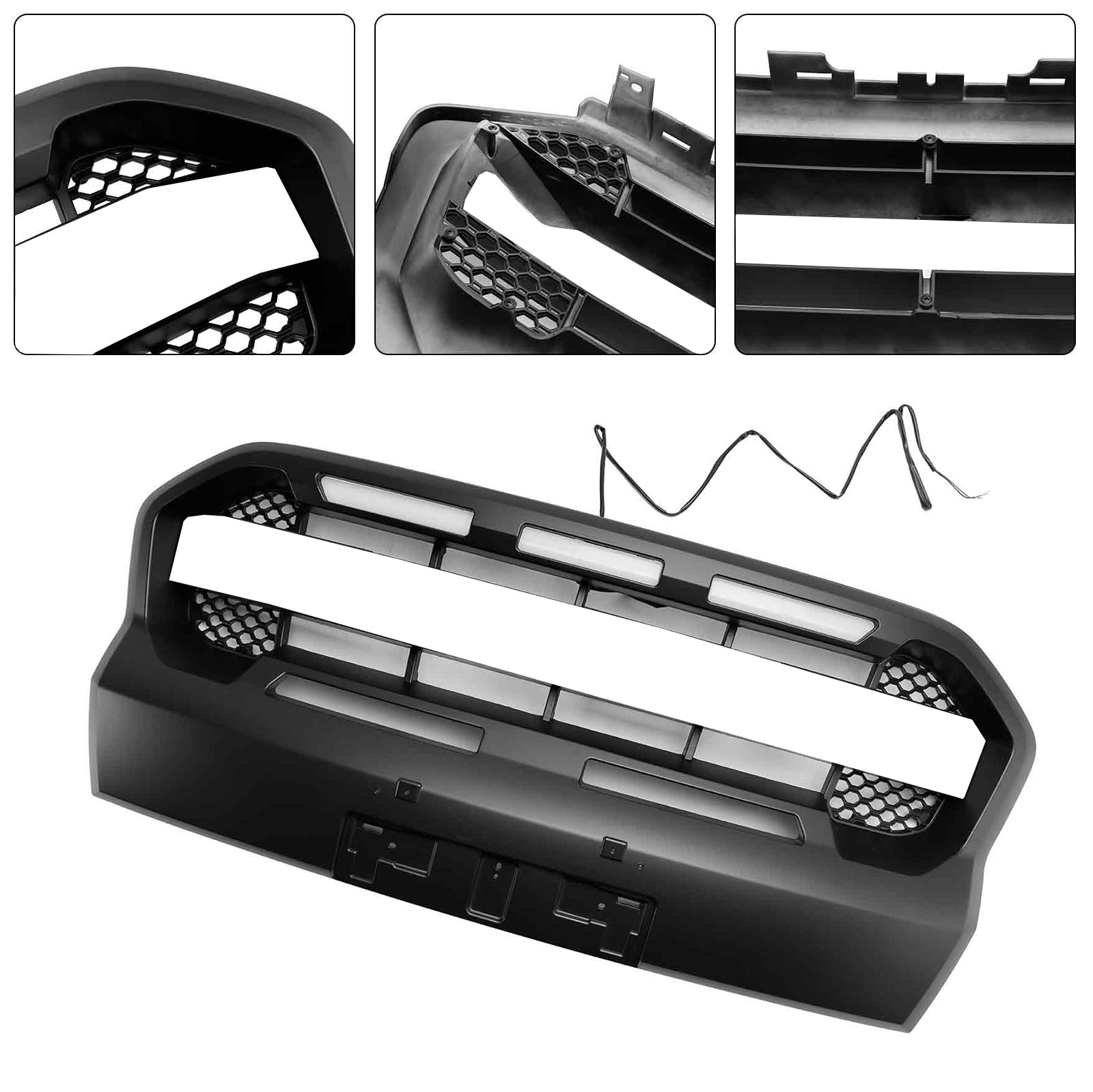 2019-2023 Ford Ranger T8 W/LED Raptor Style Front Bumper Grille Grill