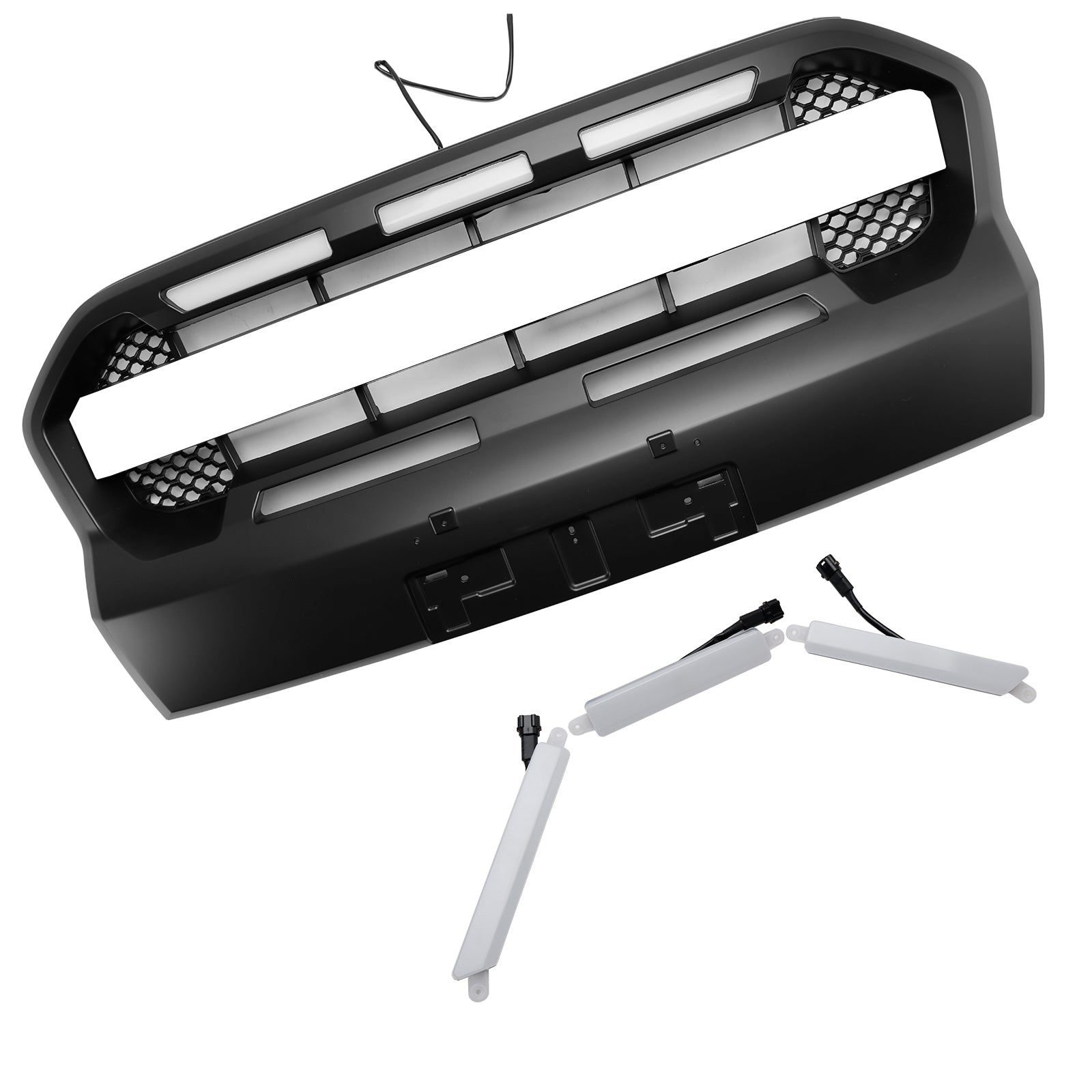 2019-2023 Ford Ranger T8 W/LED Raptor Style Front Bumper Grille Grill