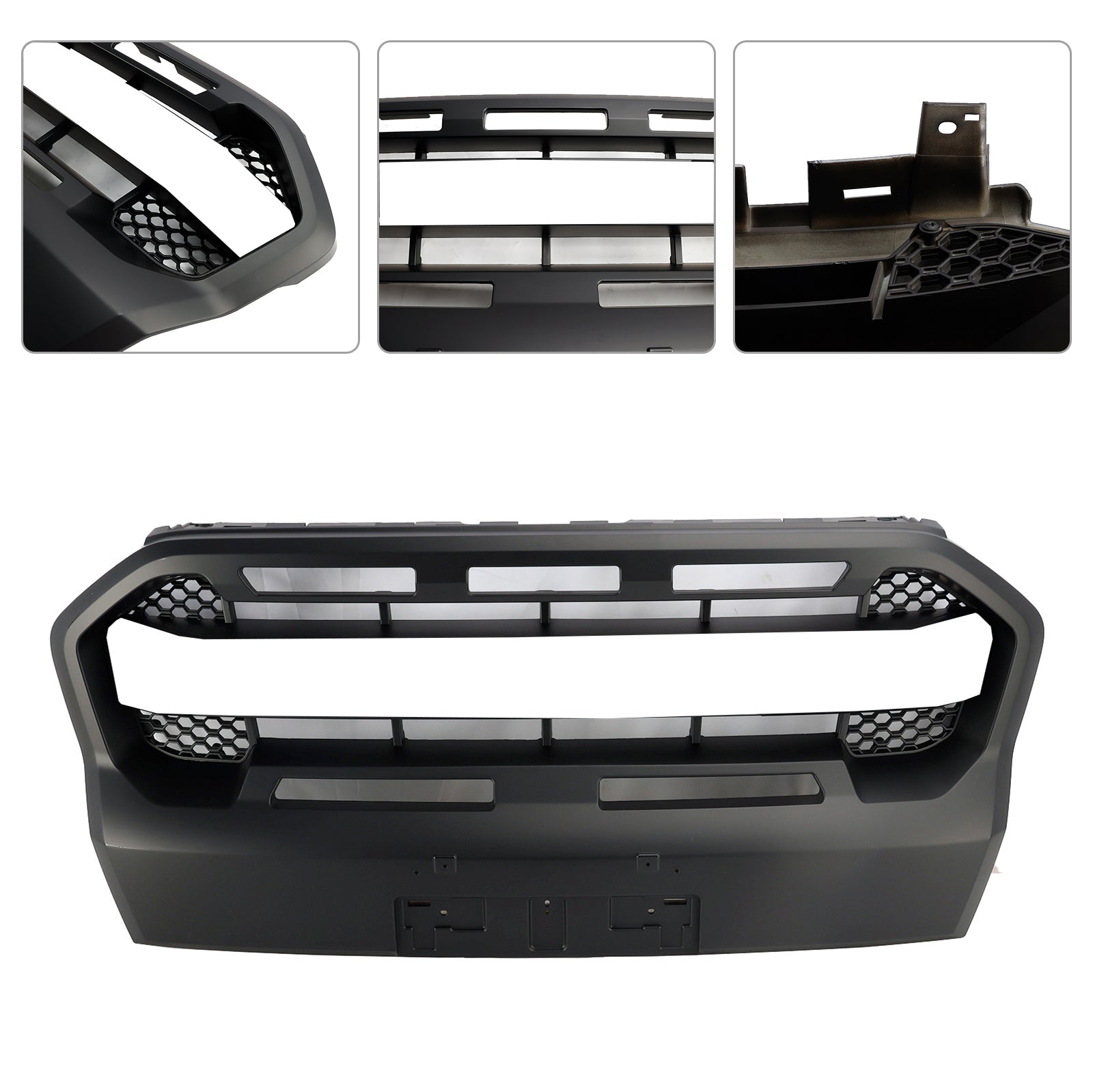 2019 2020 2021 2022 2023 Ford Ranger T8 Matt Black Ranger Raptor Style Front Bumper Grille