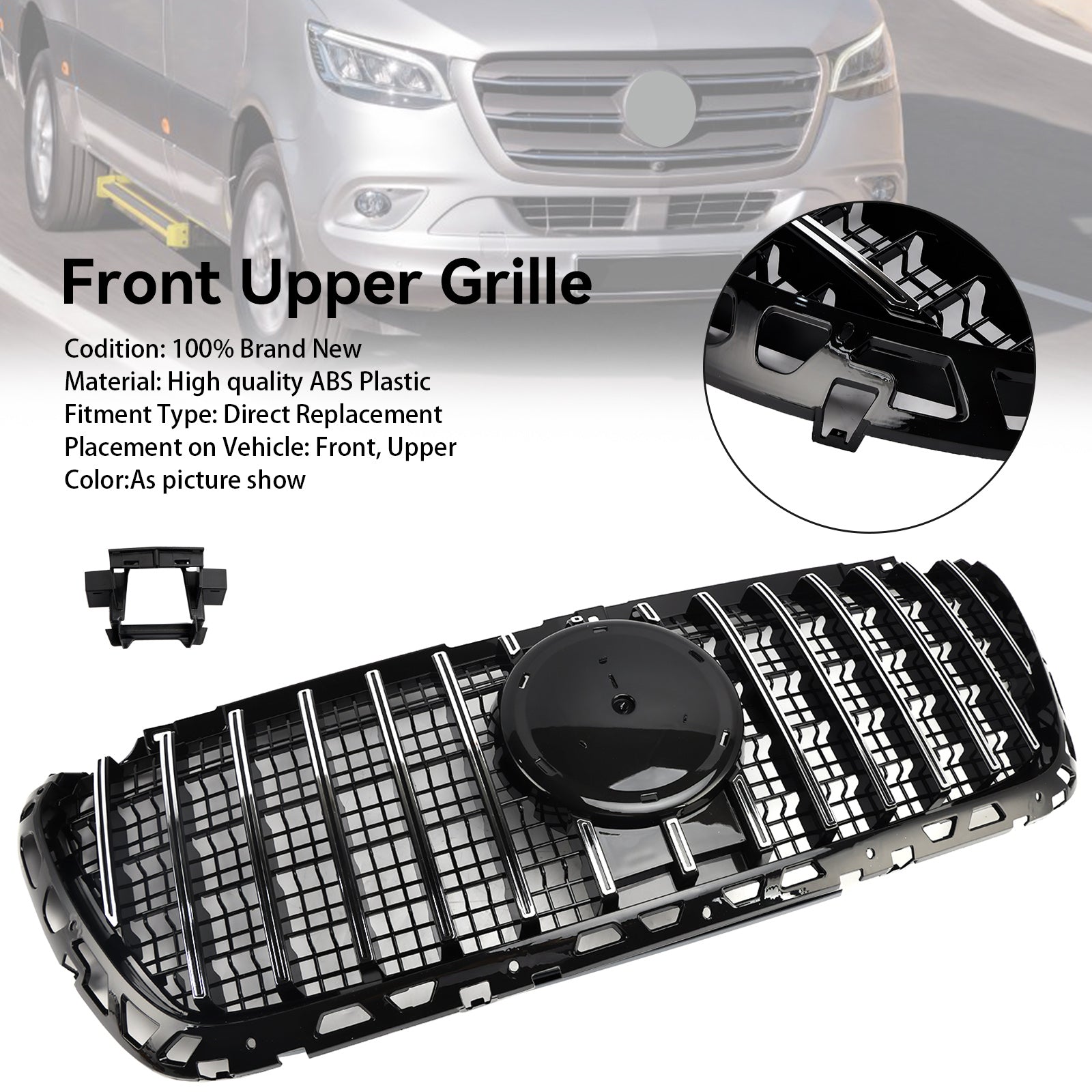 2018 2019 2020 2021 2022 2023 Mercedes Sprinter W907 W910 GT Style Front Bumper Grille Grill