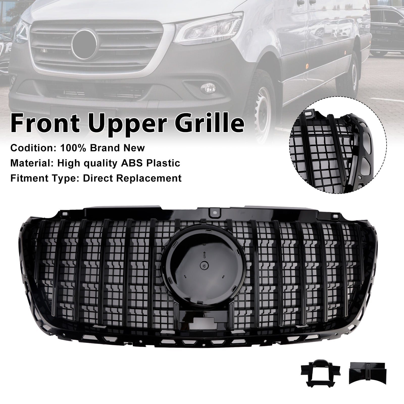 2018-2023 Mercedes Sprinter W907 W910 GTR Style Front Bumper Grill Grille