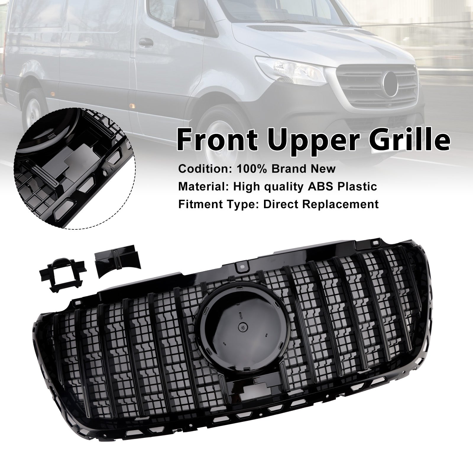 2018-2023 Mercedes Sprinter W907 W910 GTR Style Front Bumper Grill Grille
