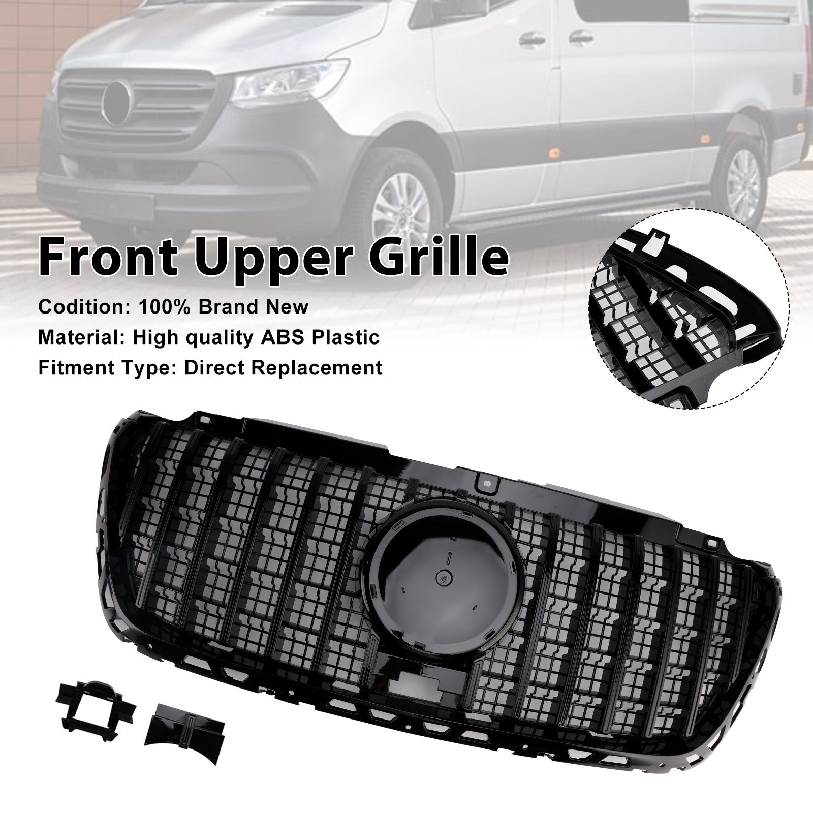2018-2023 Mercedes Sprinter W907 W910 GTR Style Front Bumper Grill Grille